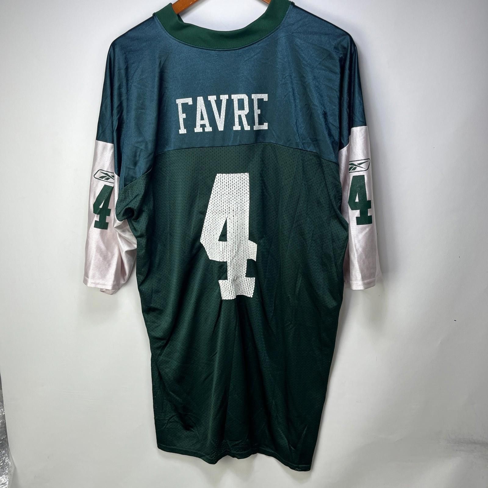 Reebok Vintage New York Jets Brett Favre Number 4 Jersey 2XL Size ONE SIZE - 7 Thumbnail