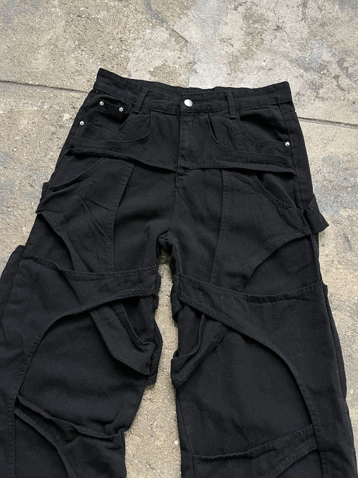 Other Futuristic Black Wide Leg Jeans (unisex) Size US 29 - 3 Thumbnail