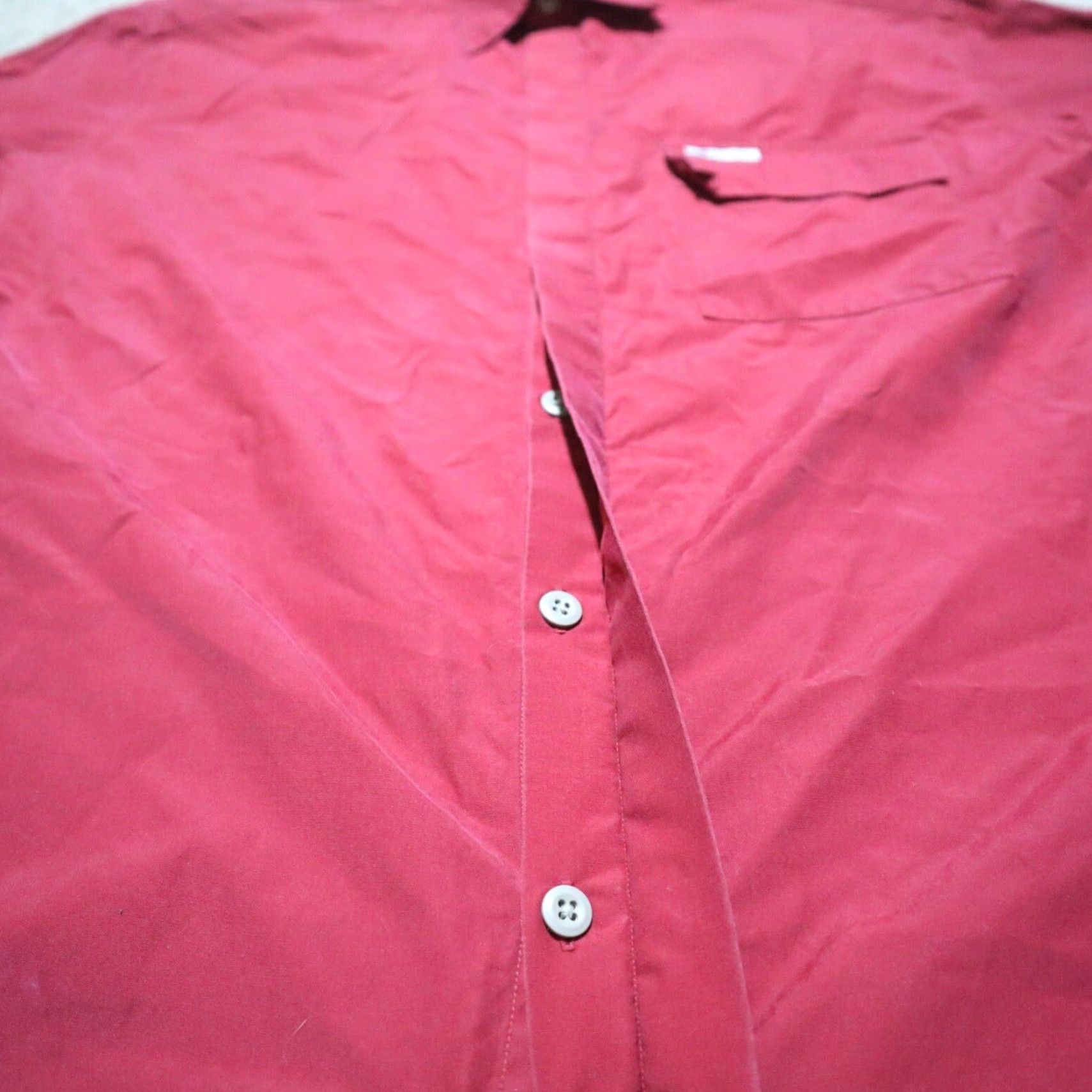 Tommy Hilfiger Tommy Hilfiger Shirt Men Long Sleeve Button-Down Solid Red M Adult Medium Regular Fit Size US M / EU 48-50 / 2 - 4 Thumbnail