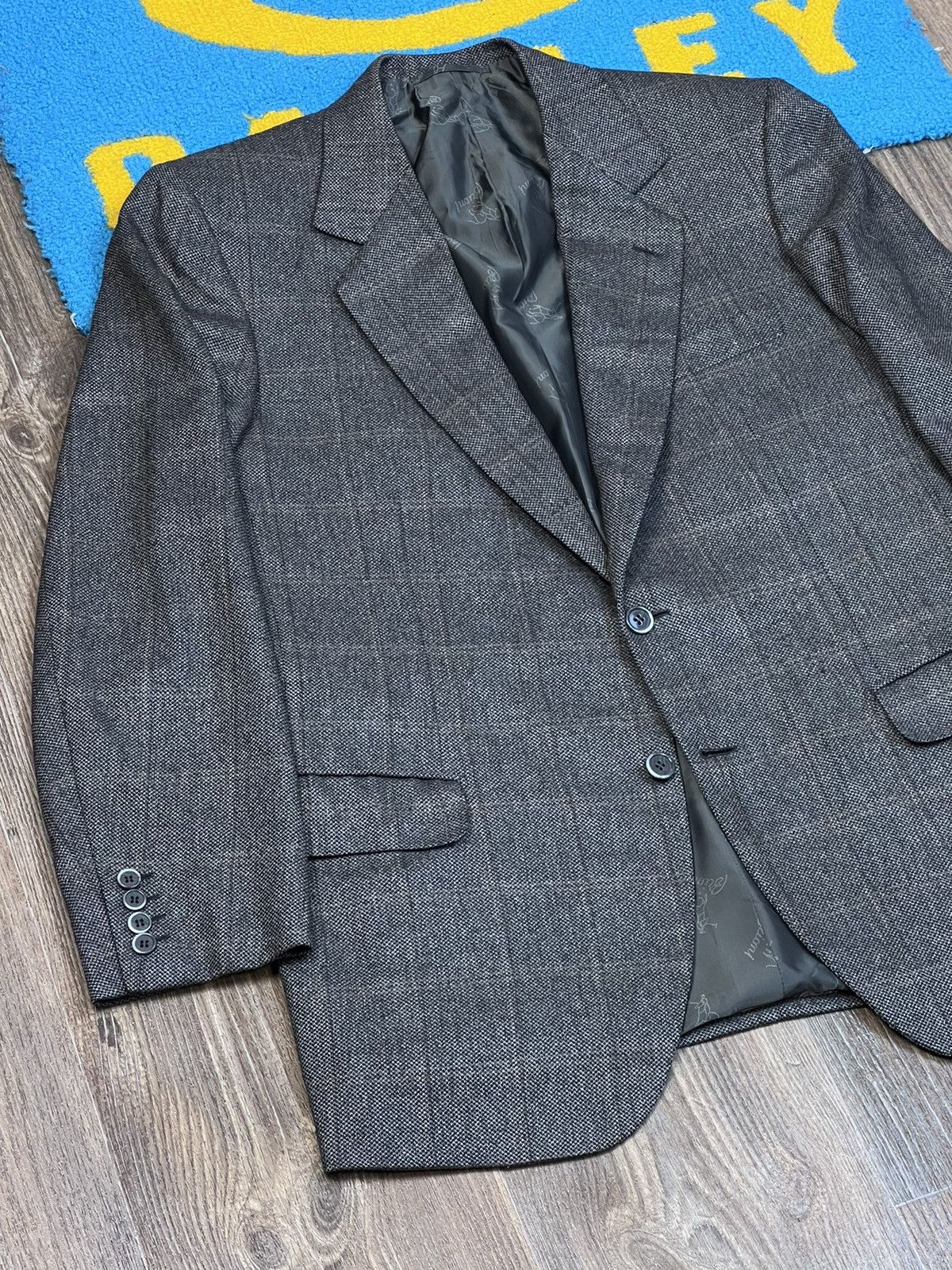 Brioni Brioni Parigi Cashmere Silk Gray Two Buttons Checked Blazer Size 50S - 5 Thumbnail
