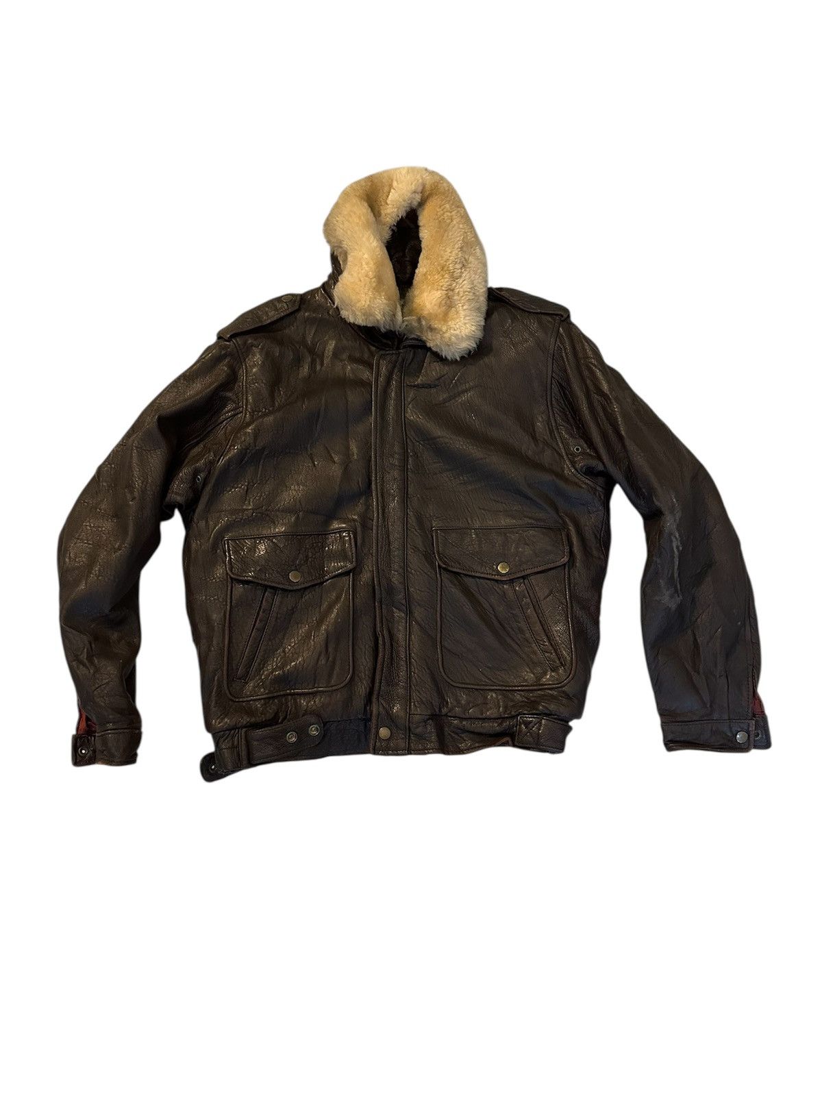 Japanese Brand Vintage leather jacket nichiwa brand Size US L / EU 52-54 / 3 - 1 Thumbnail