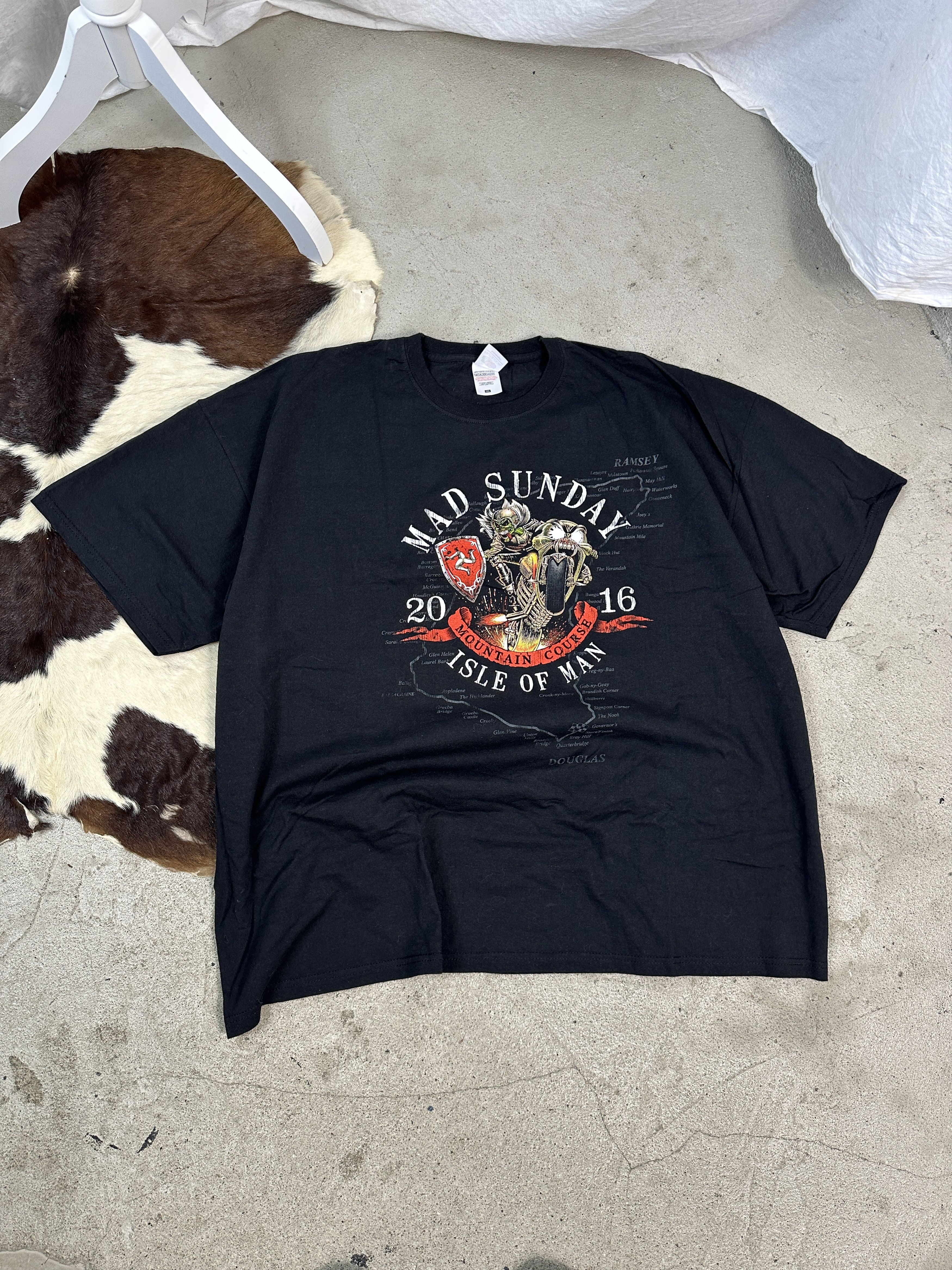 Fruit Of The Loom × Vintage Mad Sunday Racing T-shirt Size US XXL / EU 58 / 5 - 1 Thumbnail
