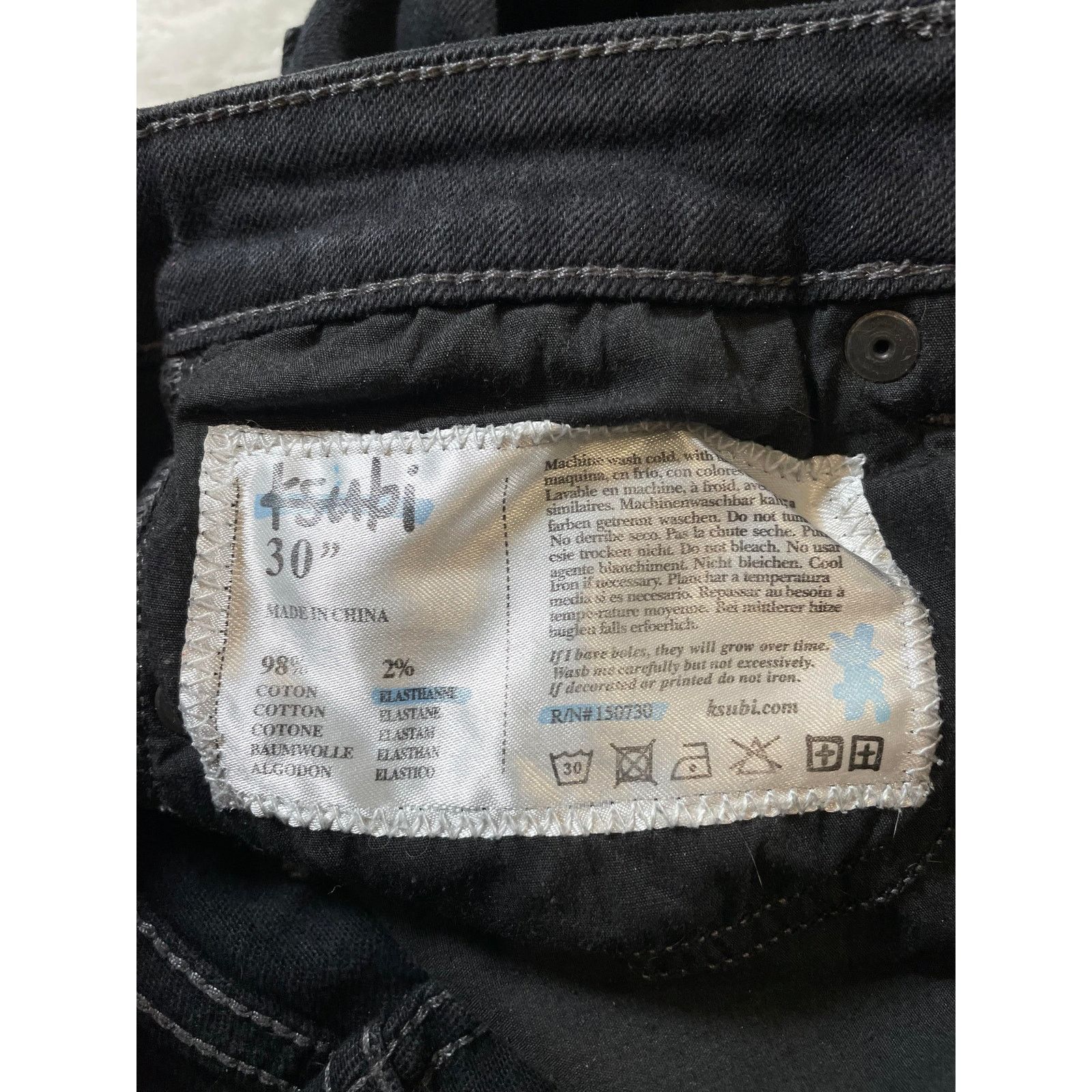 Ksubi Ksubi White Logo Black Jeans Size US 30 / EU 46 - 3 Thumbnail