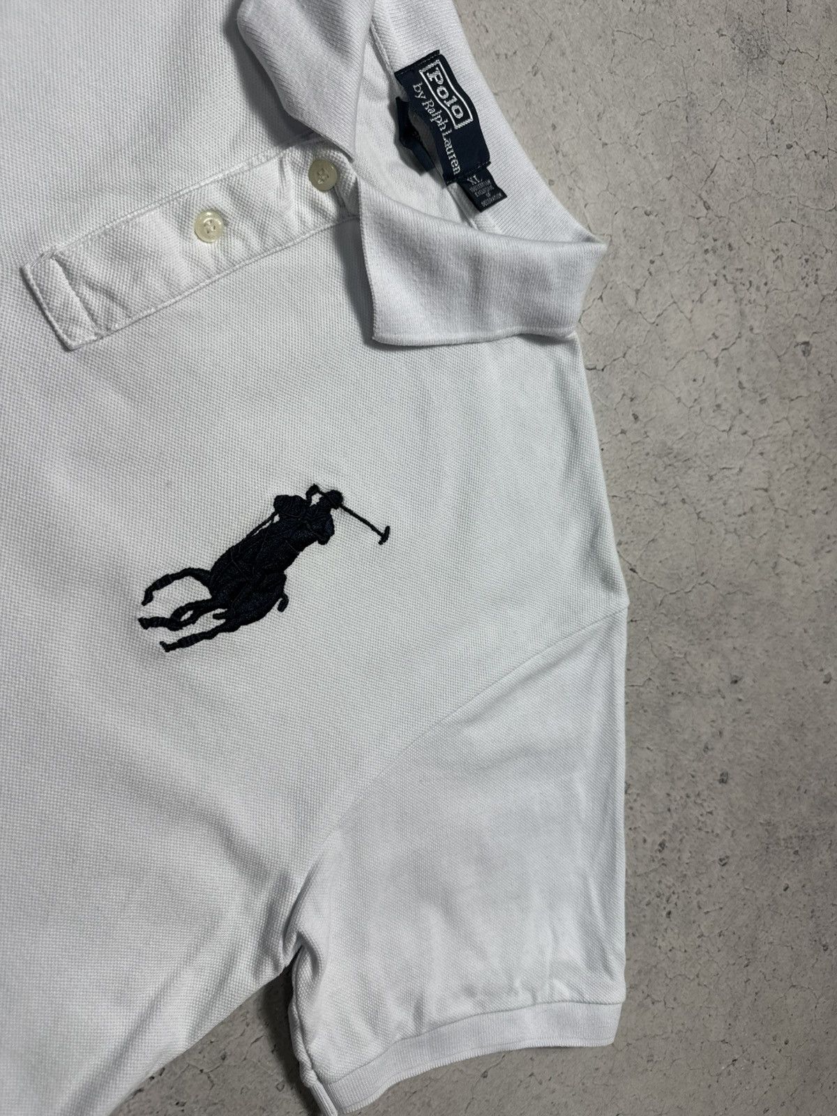 Polo Ralph Lauren Polo Ralph Lauren Vintage Polo Shirt Big Pony #3 PRL White Size US XL / EU 56 / 4 - 4 Thumbnail