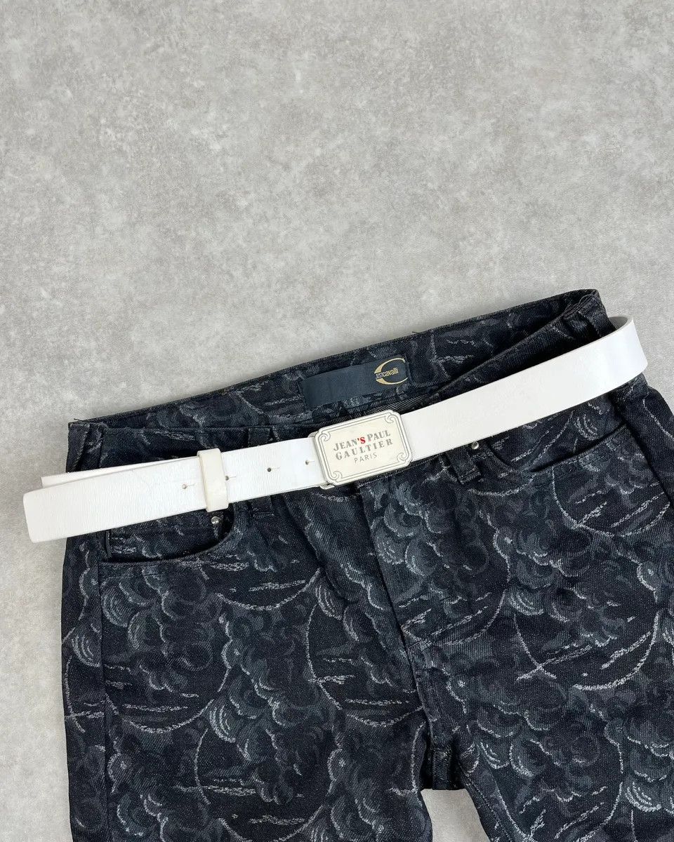 Jean Paul Gaultier 2000s Jean Paul Gaultier White Leather Logo Belt Size ONE SIZE - 1 Thumbnail
