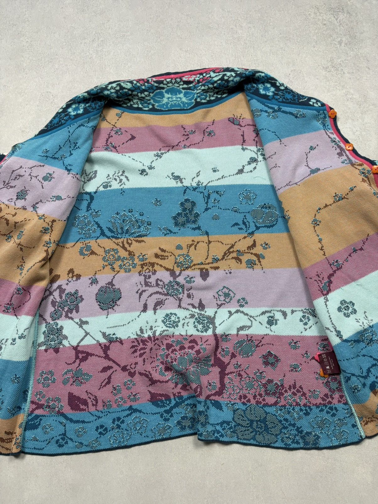 Vintage Ivko Floral Jacquard Knit Cardigan Button Up Boho Art Rare L Size L / US 10 / IT 46 - 22 Thumbnail