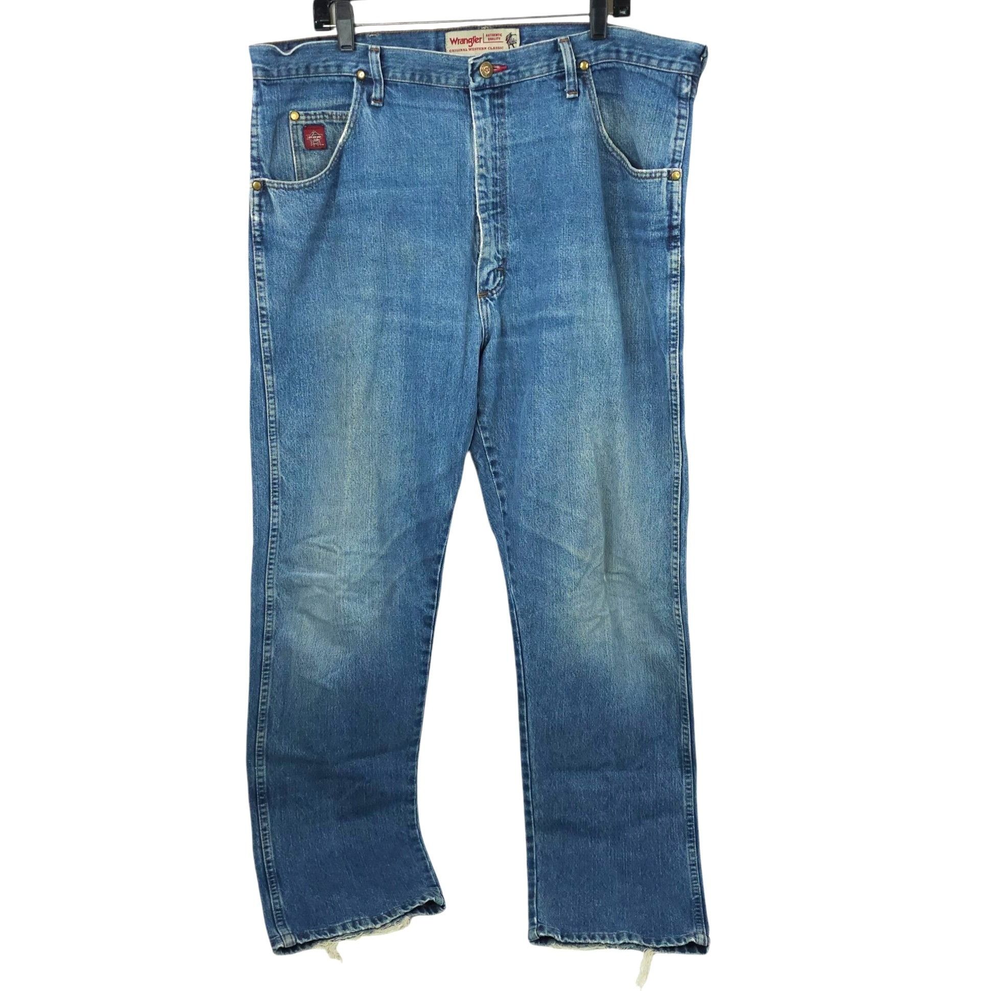 Wrangler Wrangler PBR Relaxed Fit Jeans Mens 40x34 Original Western Size US 40 / EU 56 - 1 Thumbnail