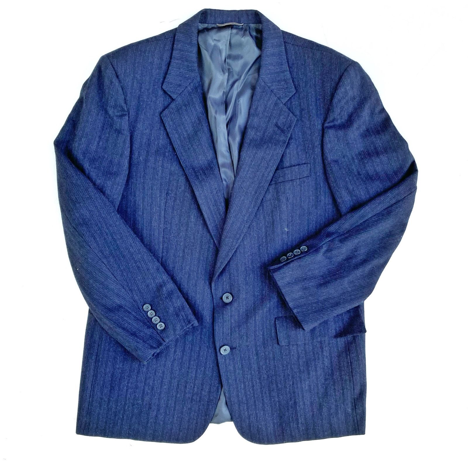 Christian Dior Monsieur Vintage Dior Navy Pinstripe Wool Dinner Jacket 42R | Classic Size 42R - 1 Thumbnail