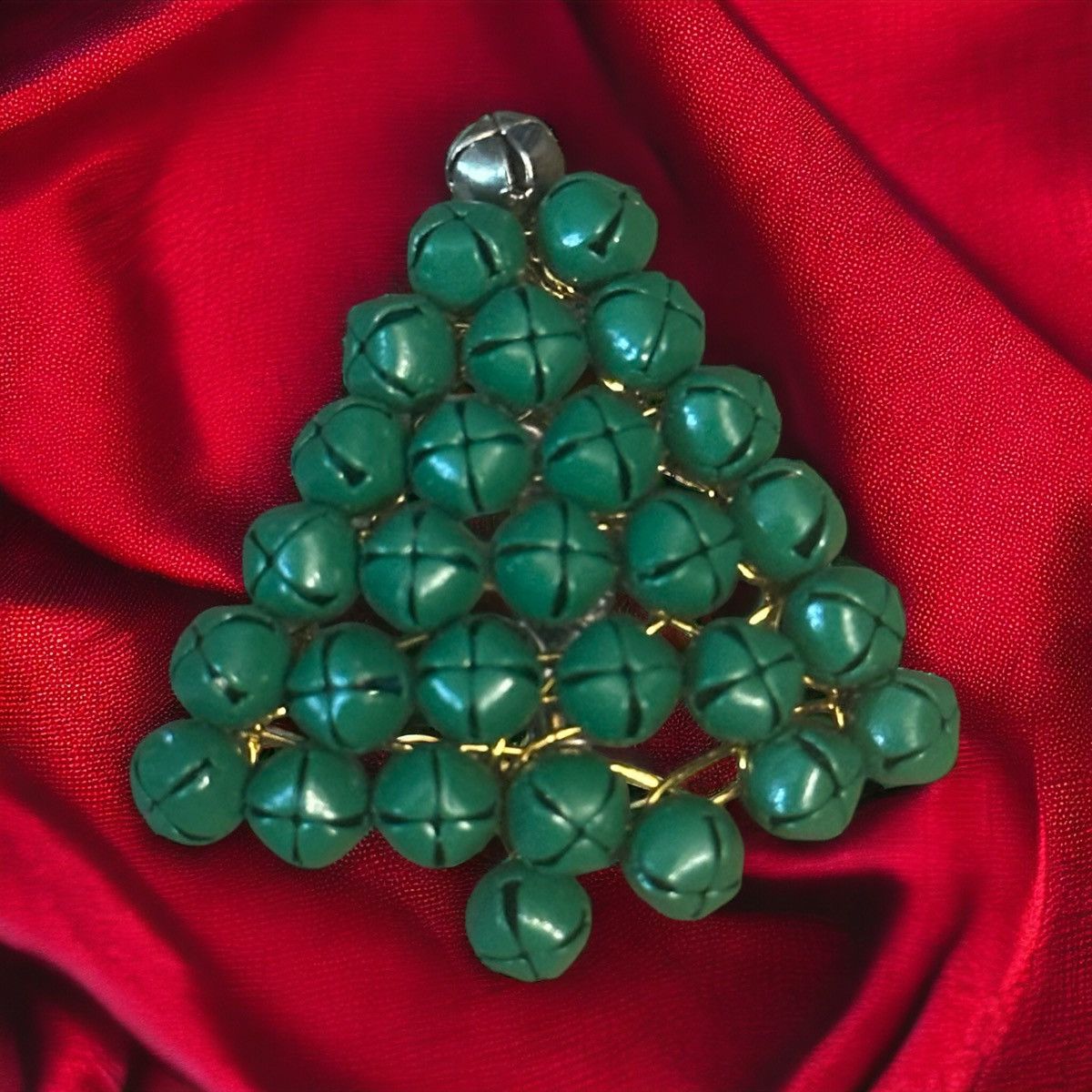 Vintage Vintage jingle bells Christmas tree brooch Size ONE SIZE - 1 Thumbnail