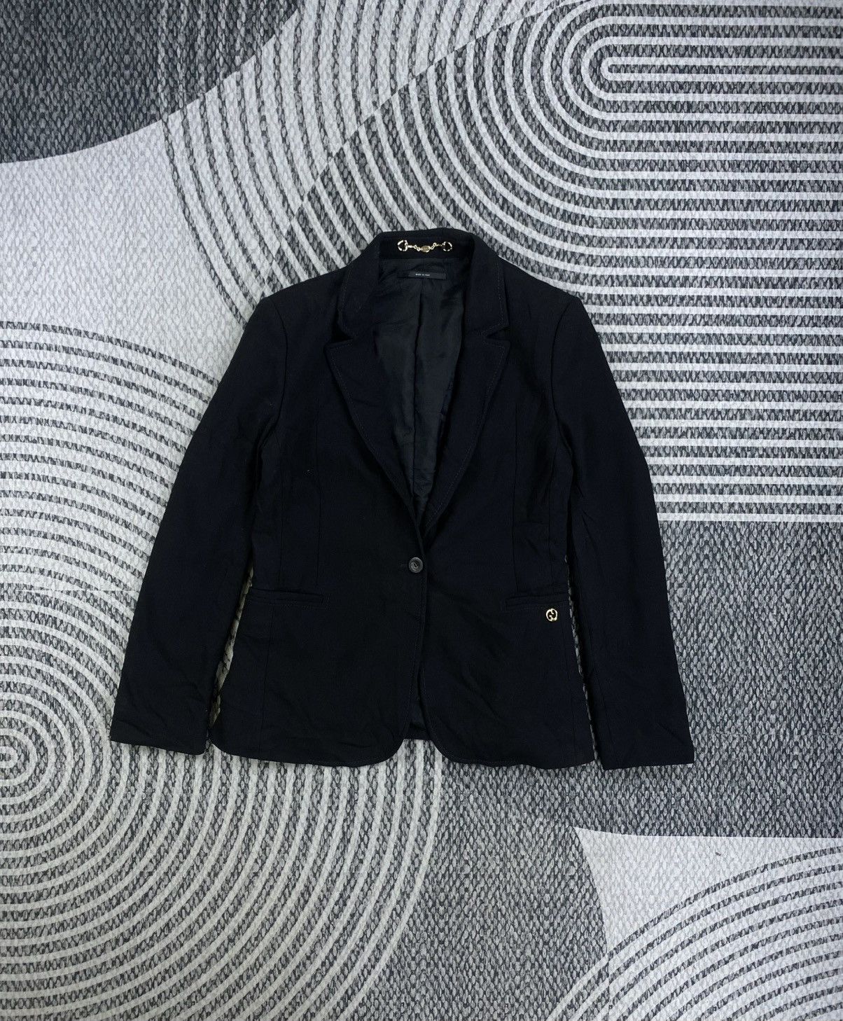 Gucci 🔥STEALS Gucci Italy Single Button Wool Blazer Jacket Size S / US 4 / IT 40 - 1 Thumbnail