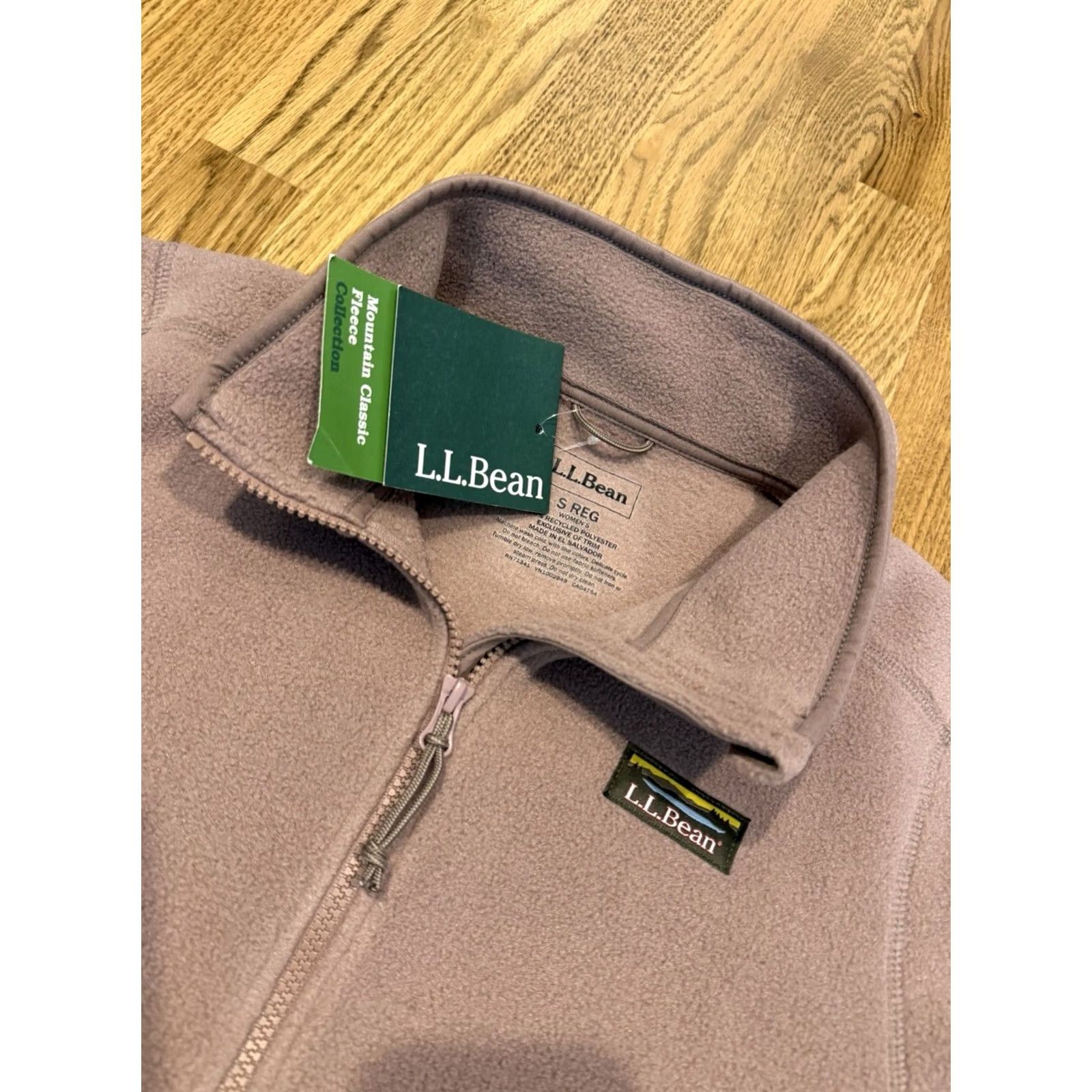 Vintage L.L. Bean Mountain Classic Fleece Jacket Women’s Small Reg Mauve Taupe NWT Size S / US 4 / IT 40 - 3 Thumbnail