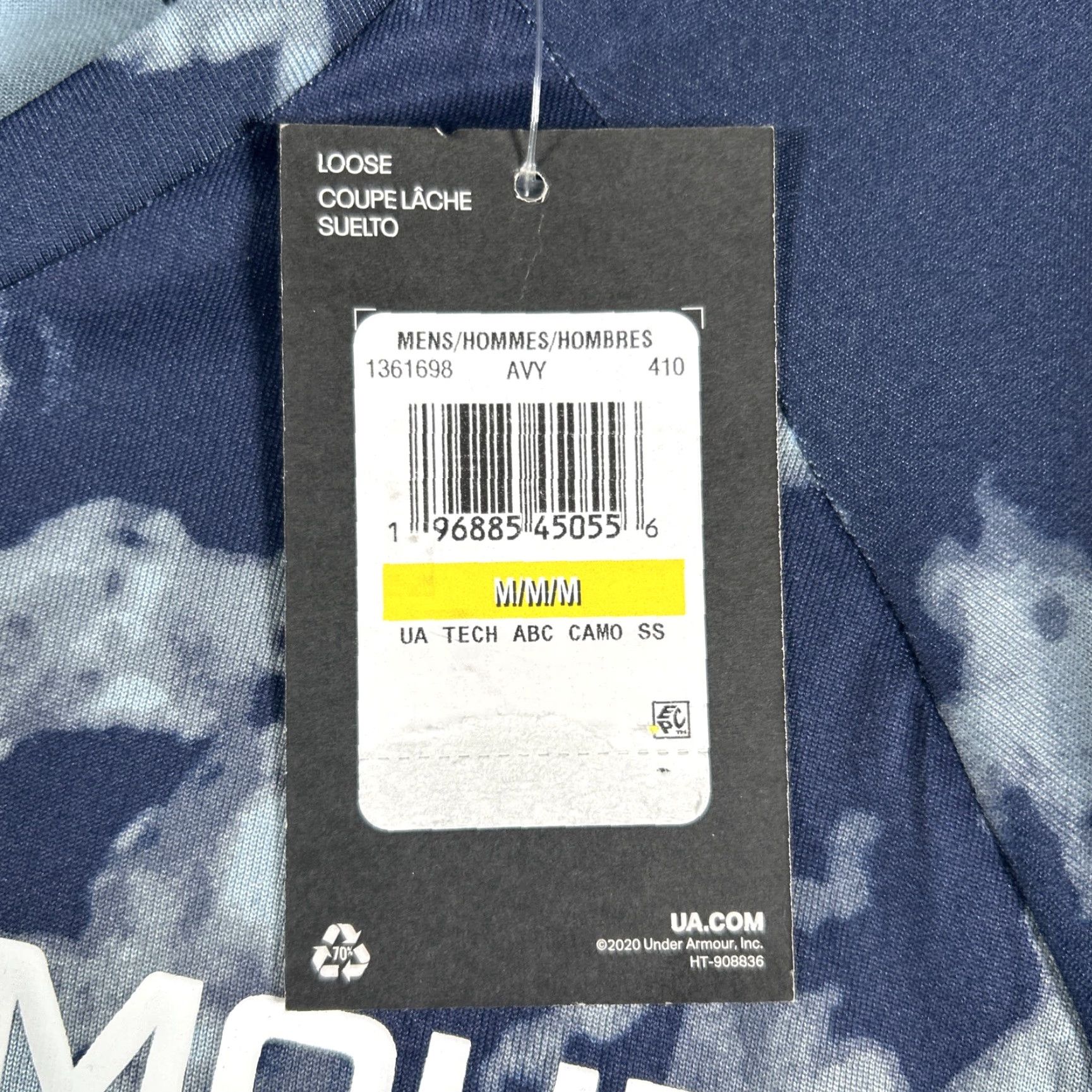 Under Armour Under Armour Shirt Loose Mens Medium Blue Camo Short Sleeve Heat Gear Size US M / EU 48-50 / 2 - 4 Thumbnail