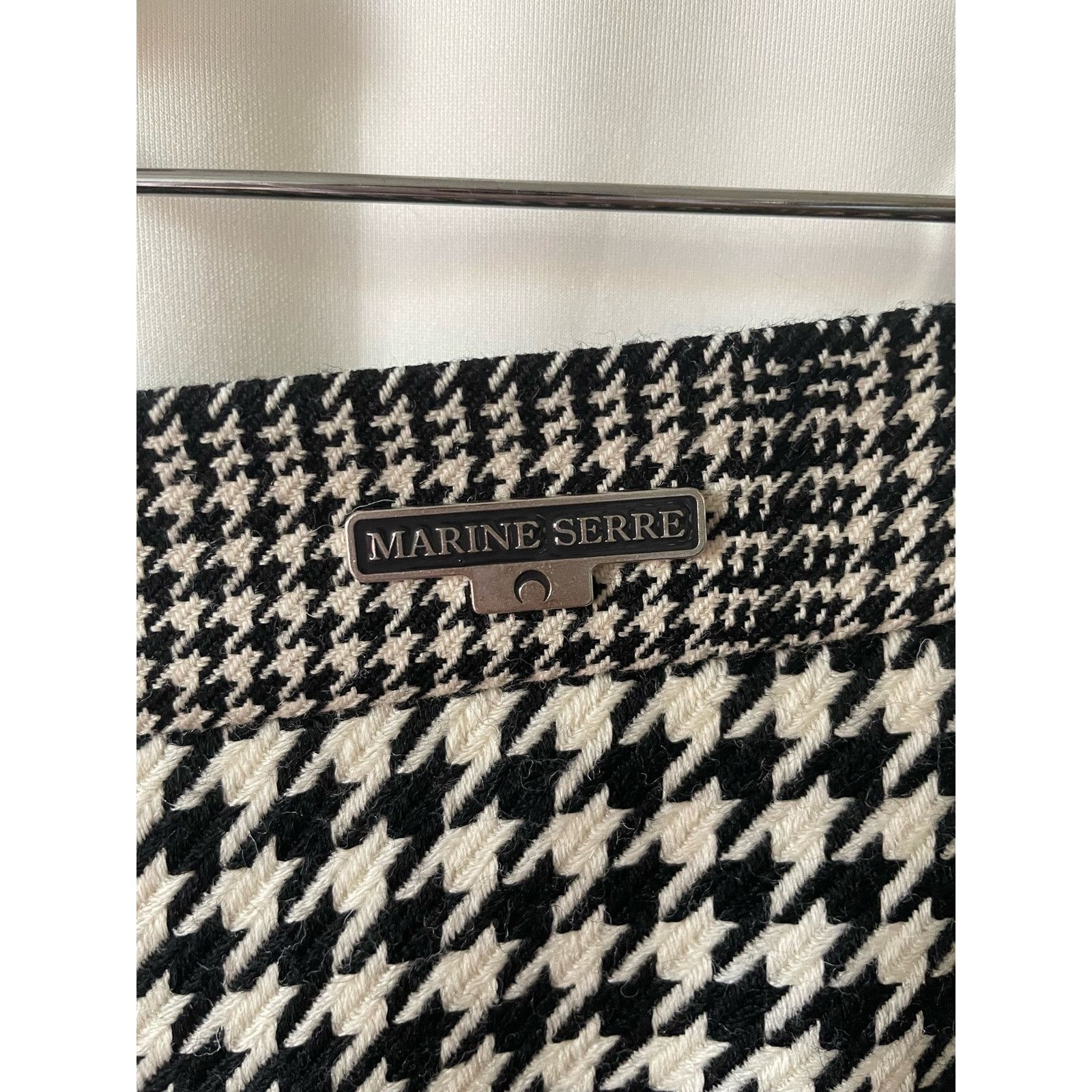 Marine Serre FW20 Houndstooth Intervened Glen Check Wide Trousers Size M Size 30" / US 8 / IT 44 - 3 Thumbnail
