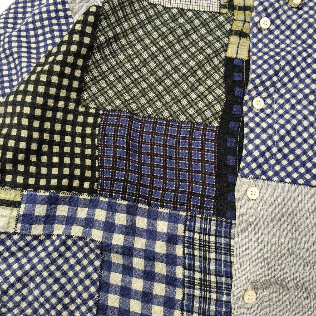 Japanese Brand Vintage 90's Japanese Papas Patchwork Button Up Shirt Size US M / EU 48-50 / 2 - 14 Thumbnail