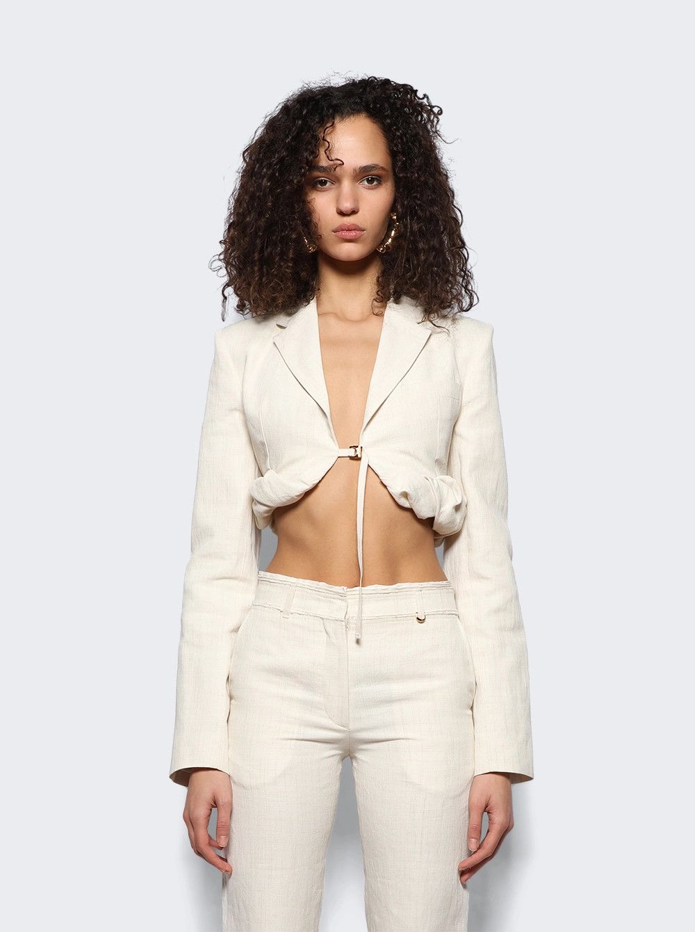 Jacquemus o1mle0824 La Veste Croissant in Off White Size XS / US 0-2 / IT 36-38 - 3 Thumbnail