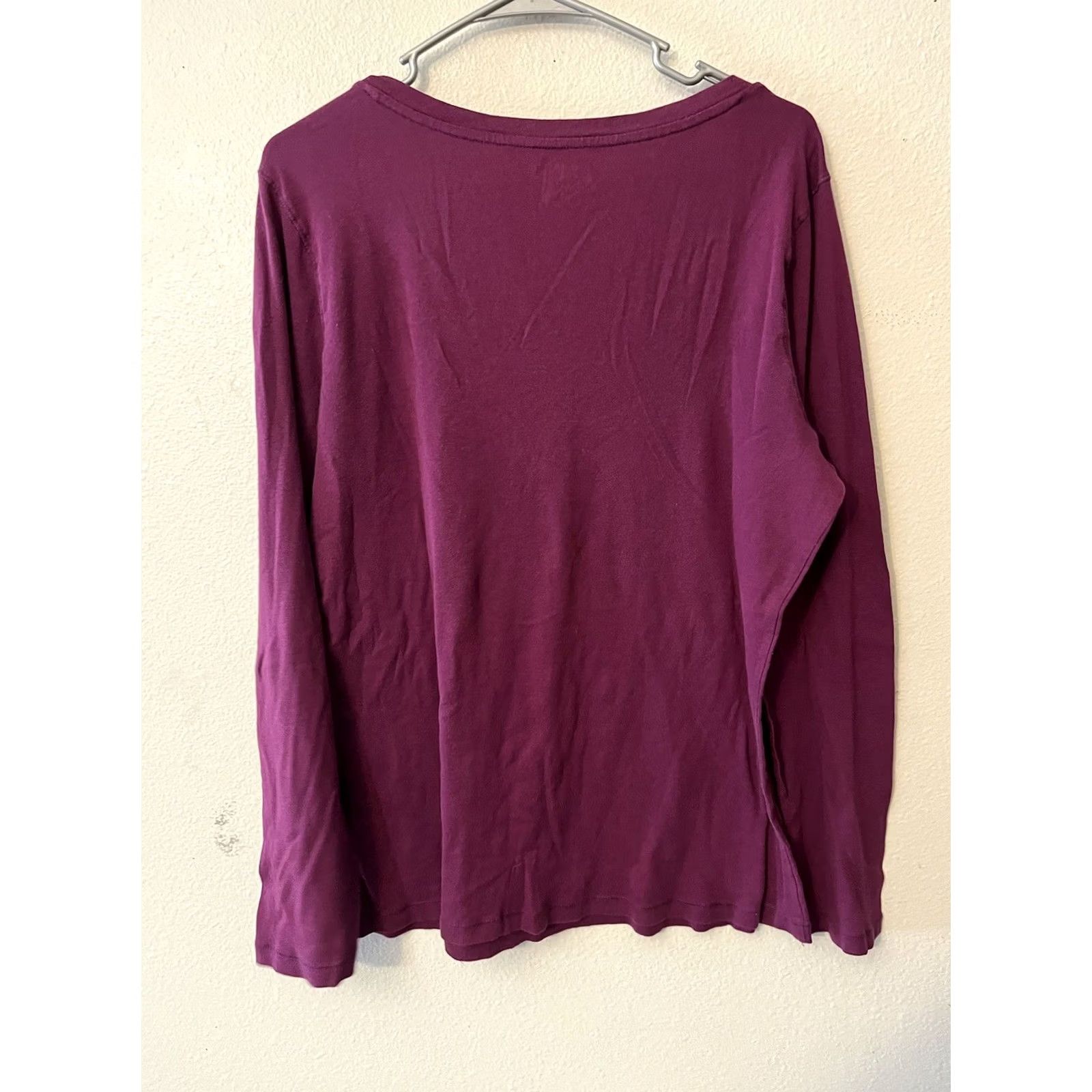 Old Navy VINTAGE Old Navy Womens Tee Long Sleeve T-Shirt Purple Round Neck Cap Sleeve 2XL Cotton Size XXL / US 16-18 / IT 52-54 - 2 Thumbnail