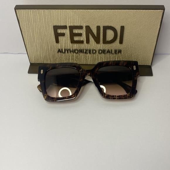 Fendi FENDI Acetate FF Sunglasses FF 0457/G/S Havana Size ONE SIZE - 12 Thumbnail