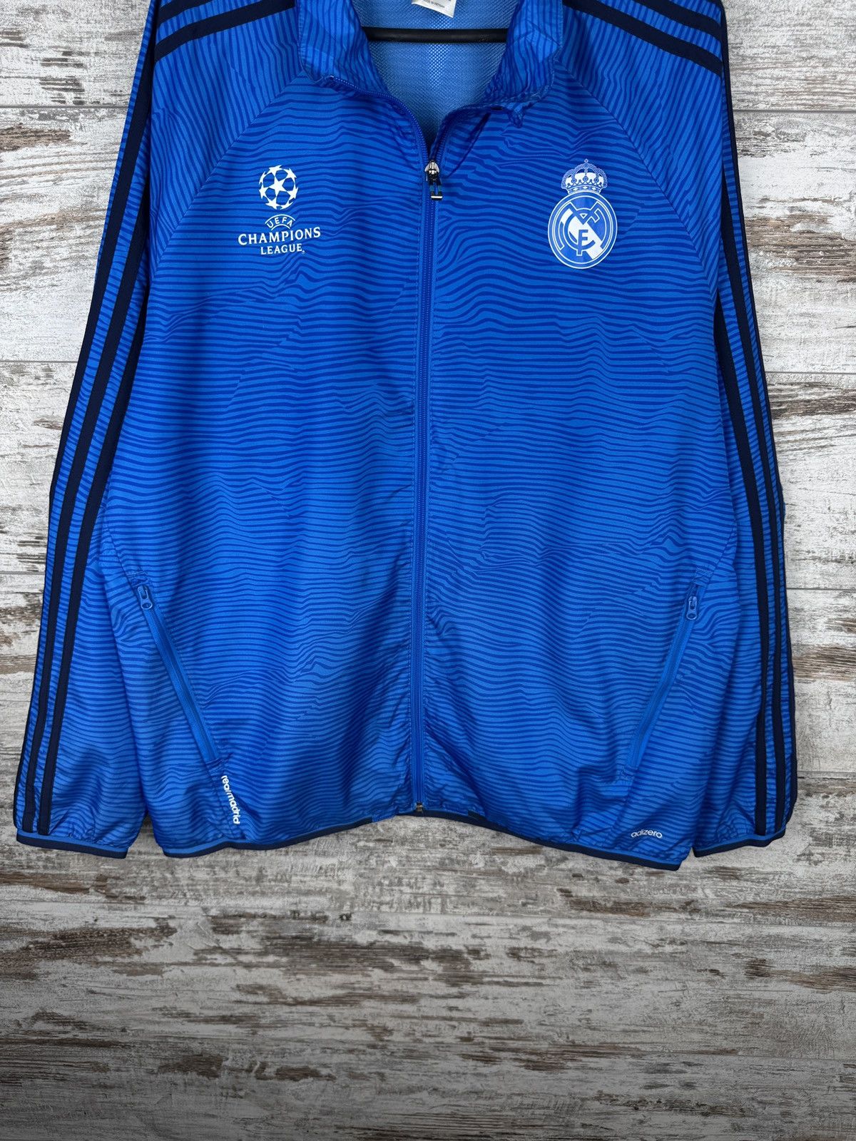 Adidas Mens Vintage Adidas Real Madrid track jacket olympic jersey Size US L / EU 52-54 / 3 - 4 Thumbnail