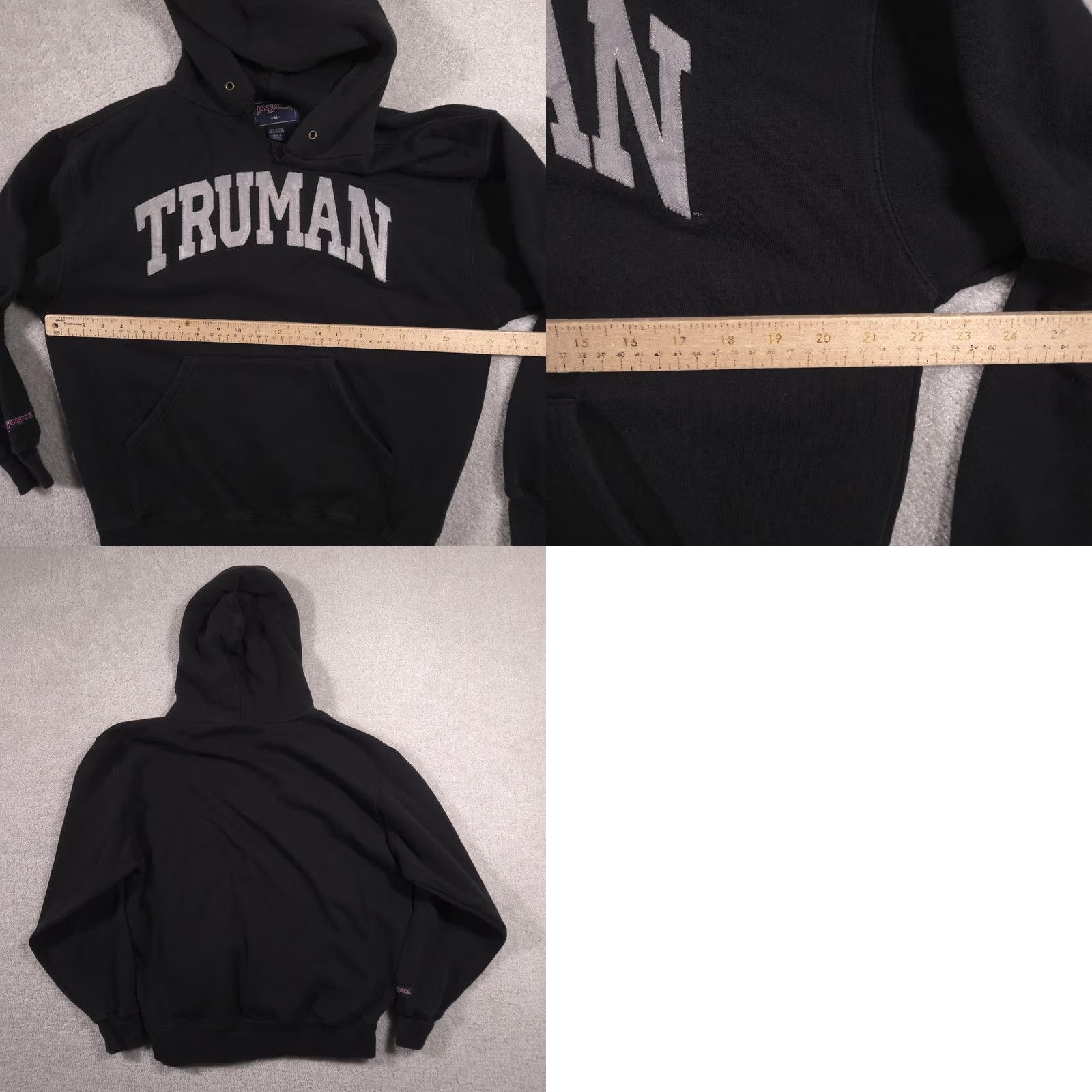 Jansport JanSport Truman Hoodie Mens M Black Pullover Fleece College Graphic Print Embroidered Logo Kangaroo Pocket Slim Fit Size US M / EU 48-50 / 2 - 9 Thumbnail