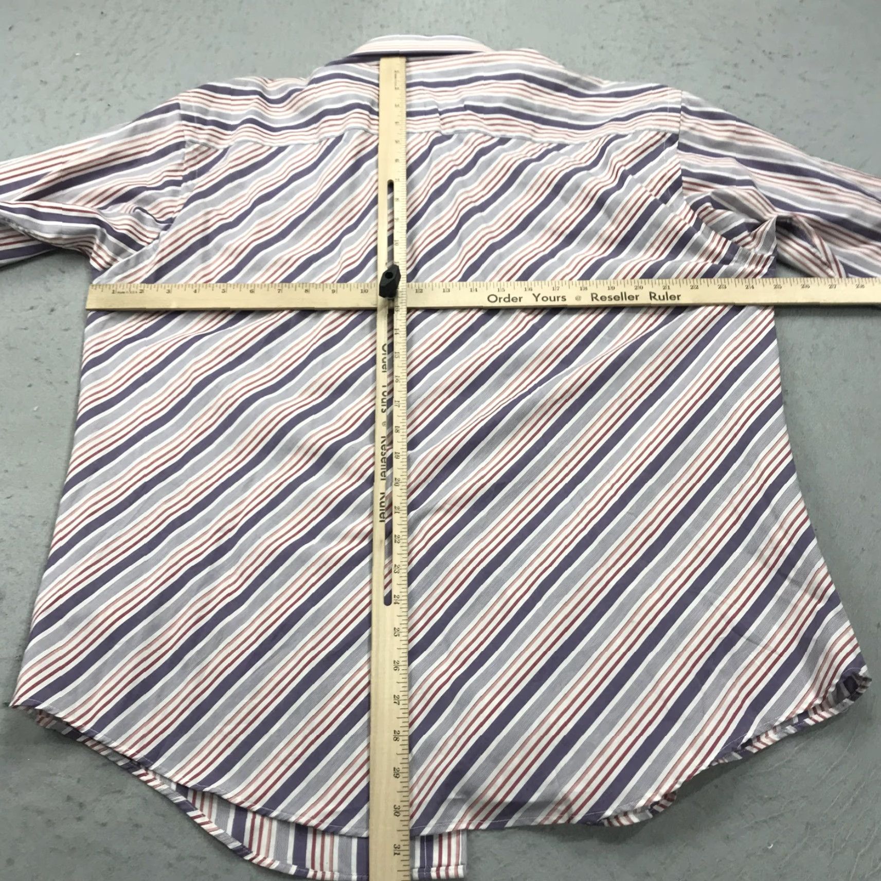 Ted Baker Ted Baker Shirt Mens 16.5 34 35 Purple Red Striped Dress Cotton NWT London Size 46R - 7 Thumbnail