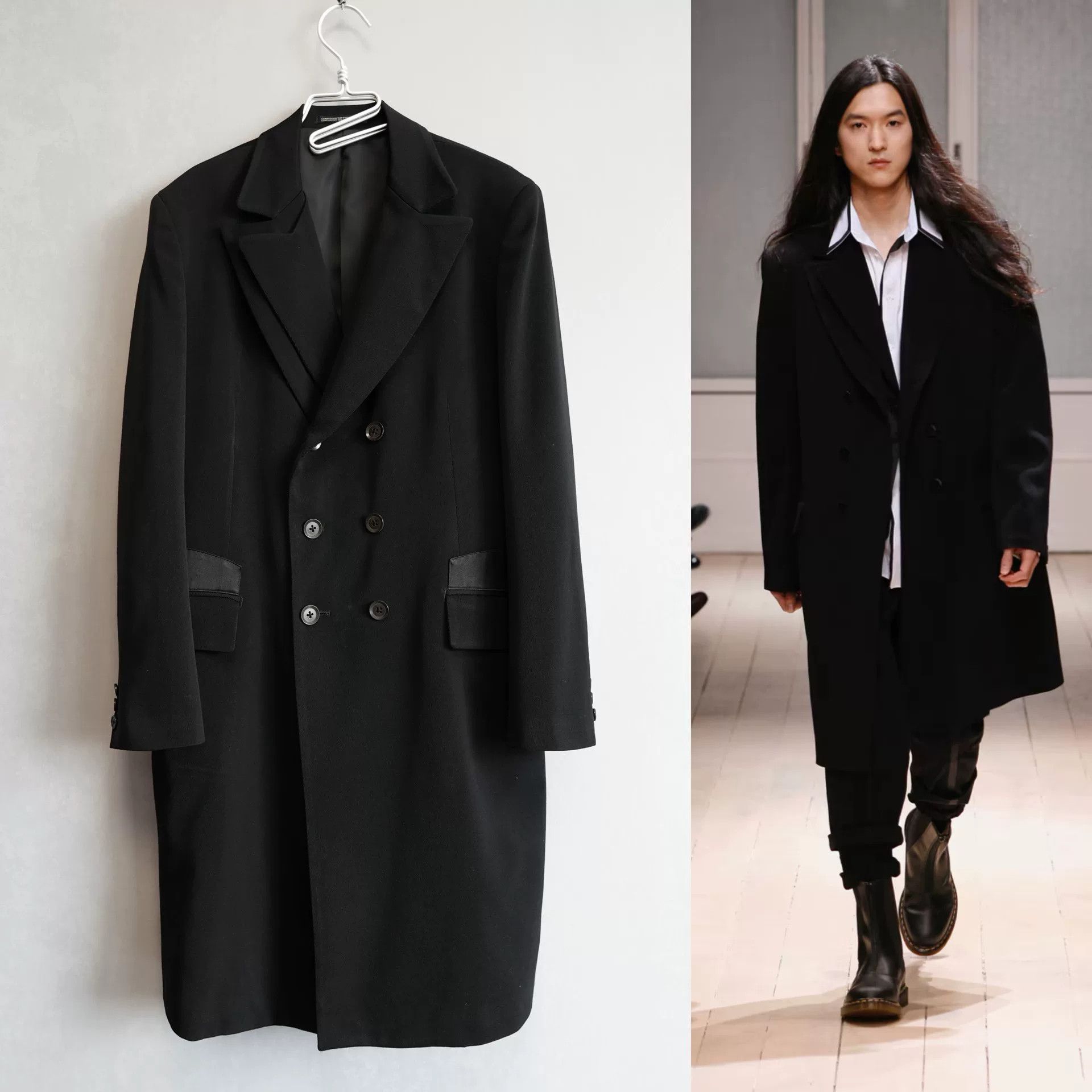 Yohji Yamamoto Yohji Yamamoto Double-Breasted Silk Coat Size M / US 6-8 / IT 42-44 - 1 Thumbnail