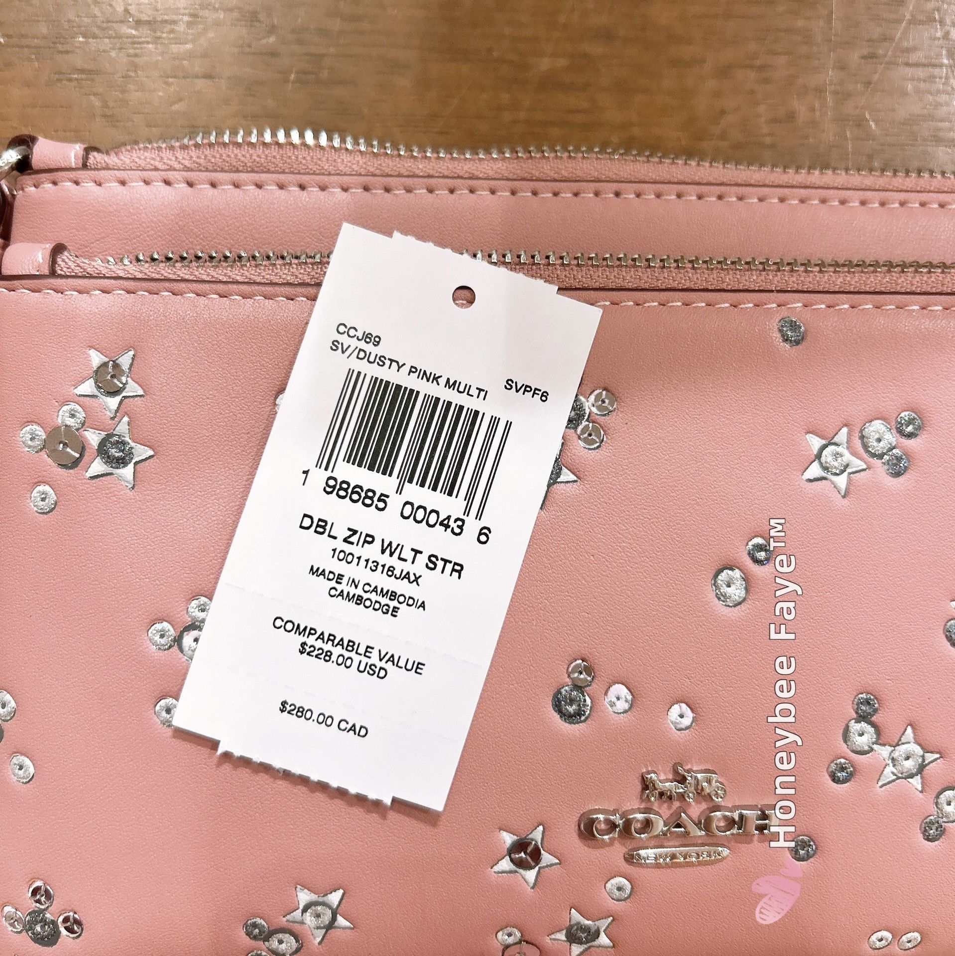 Coach Double Zip Wallet With Star Print CCJ69 Size ONE SIZE - 7 Thumbnail