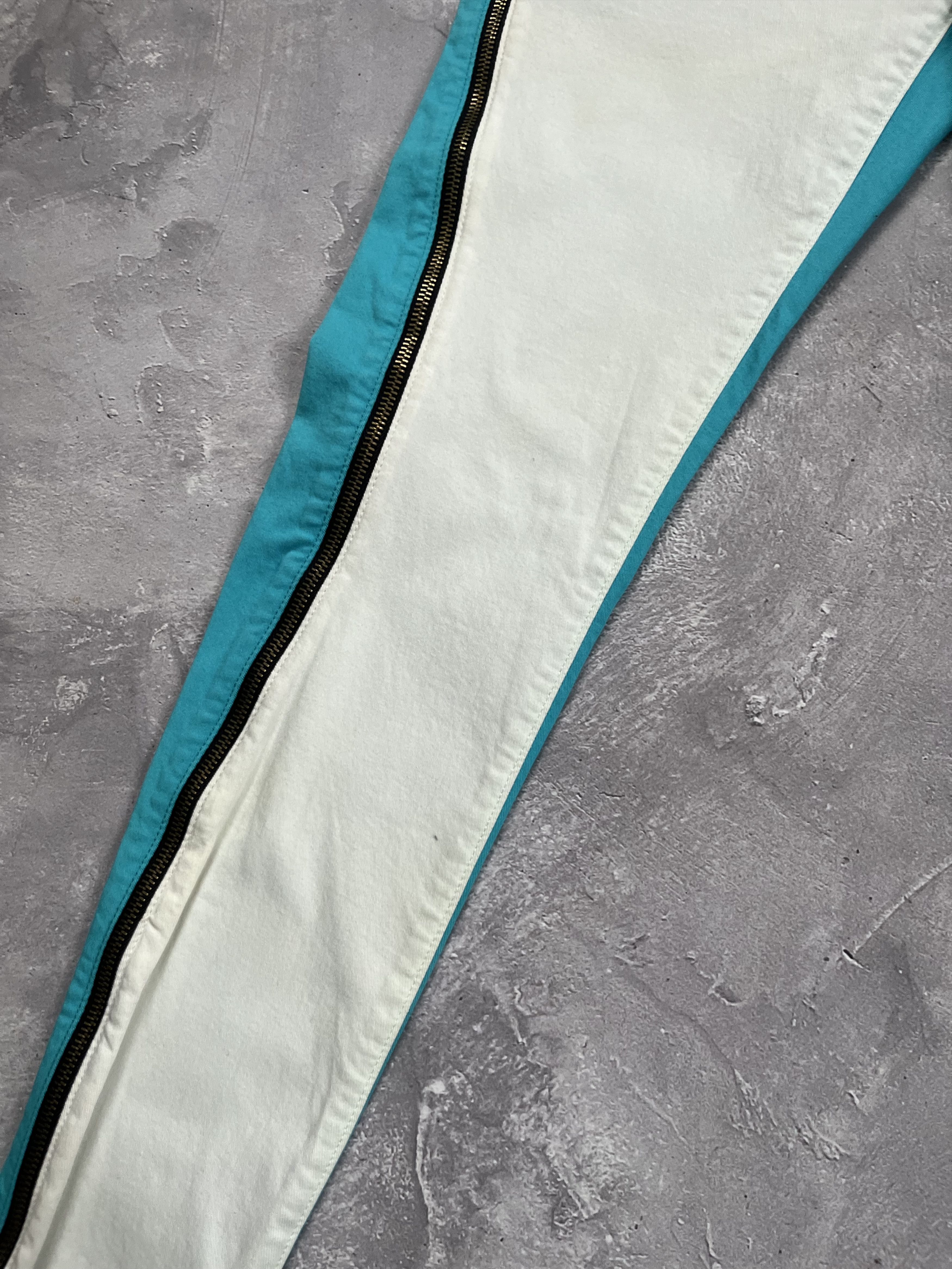 Rag & Bone Rag & Bone Skinny Jeans White Turquoise Zip Designer Pants Size 28" / US 6 / IT 42 - 7 Thumbnail