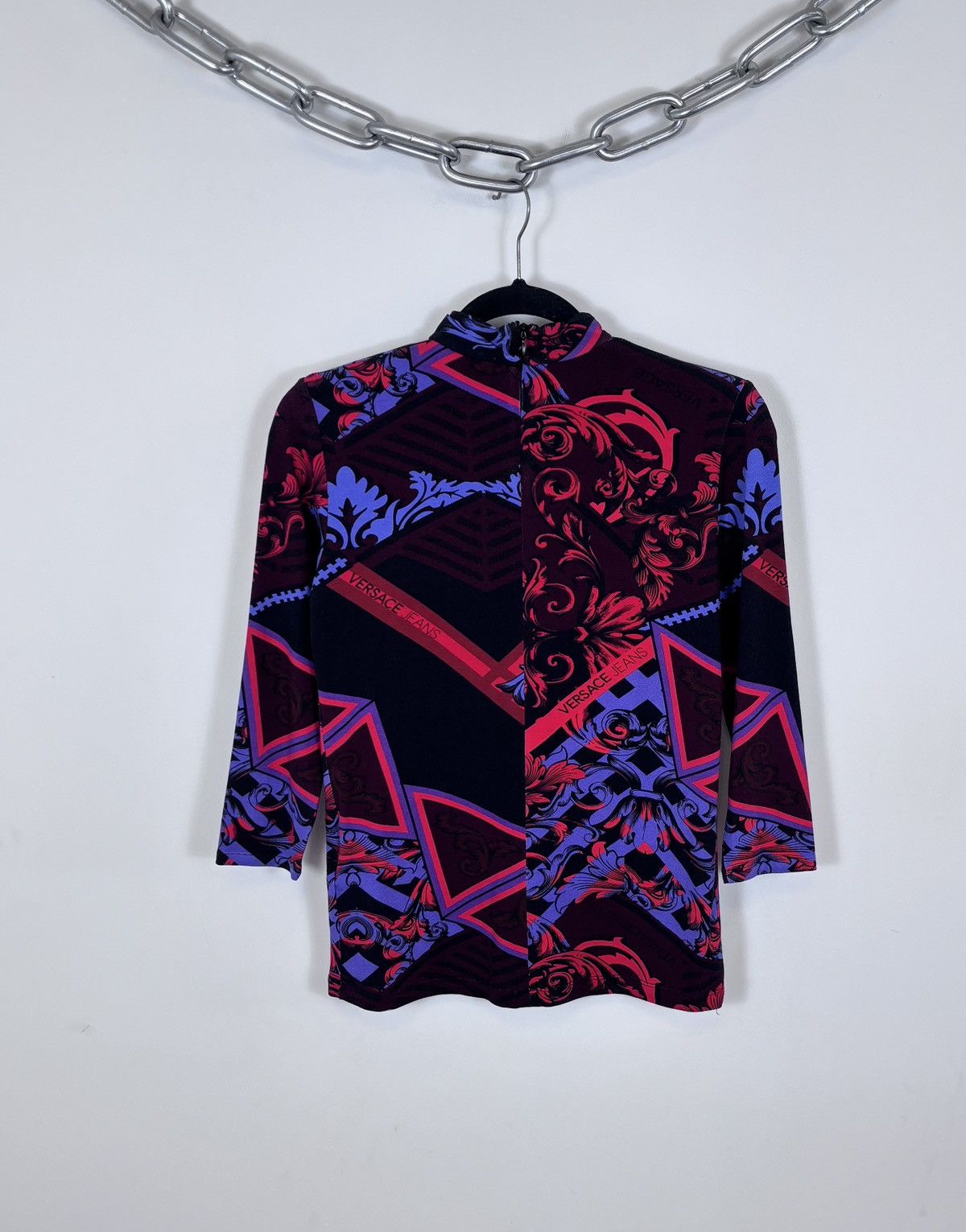 Versace Jeans Couture Versace Jeans Couture NWT Women’s Baroque Print Top Blouse Size S / US 4 / IT 40 - 16 Thumbnail