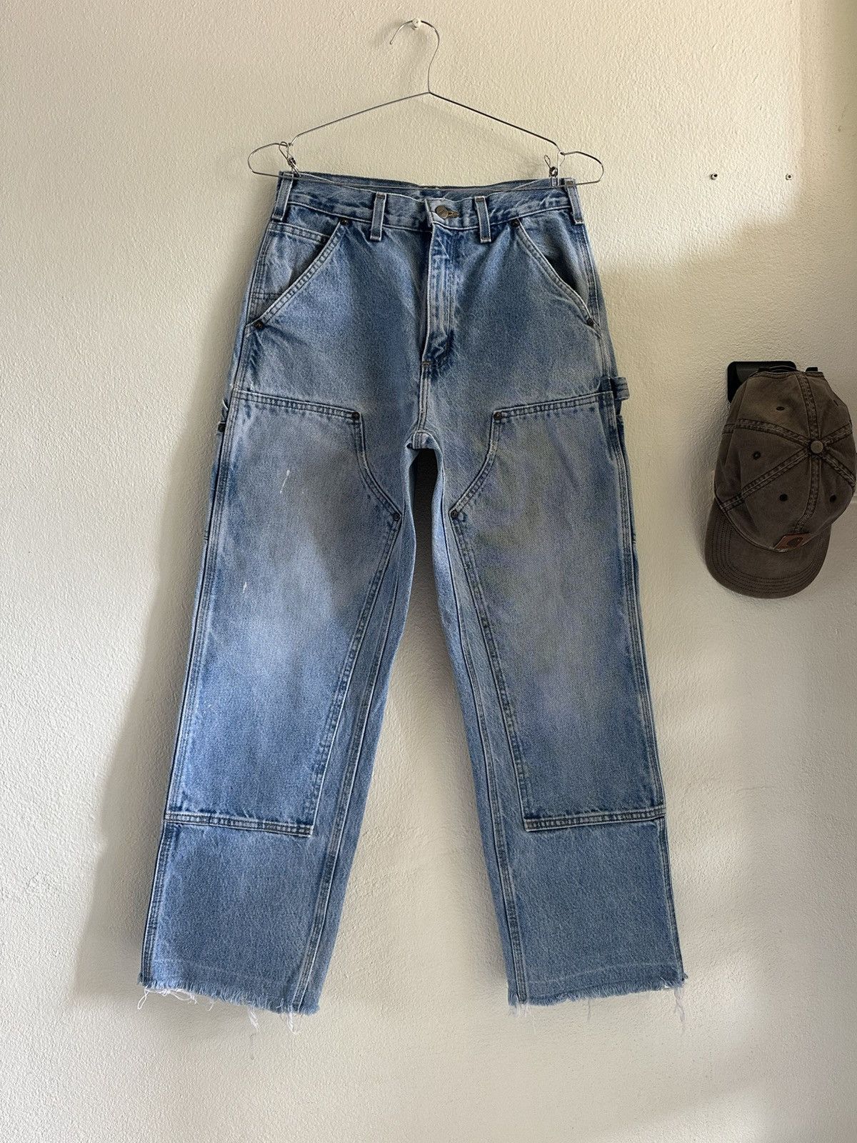 Carhartt (29x29) Vintage Faded Carhartt Double Knee B73 DST Size US 29 - 2 Thumbnail
