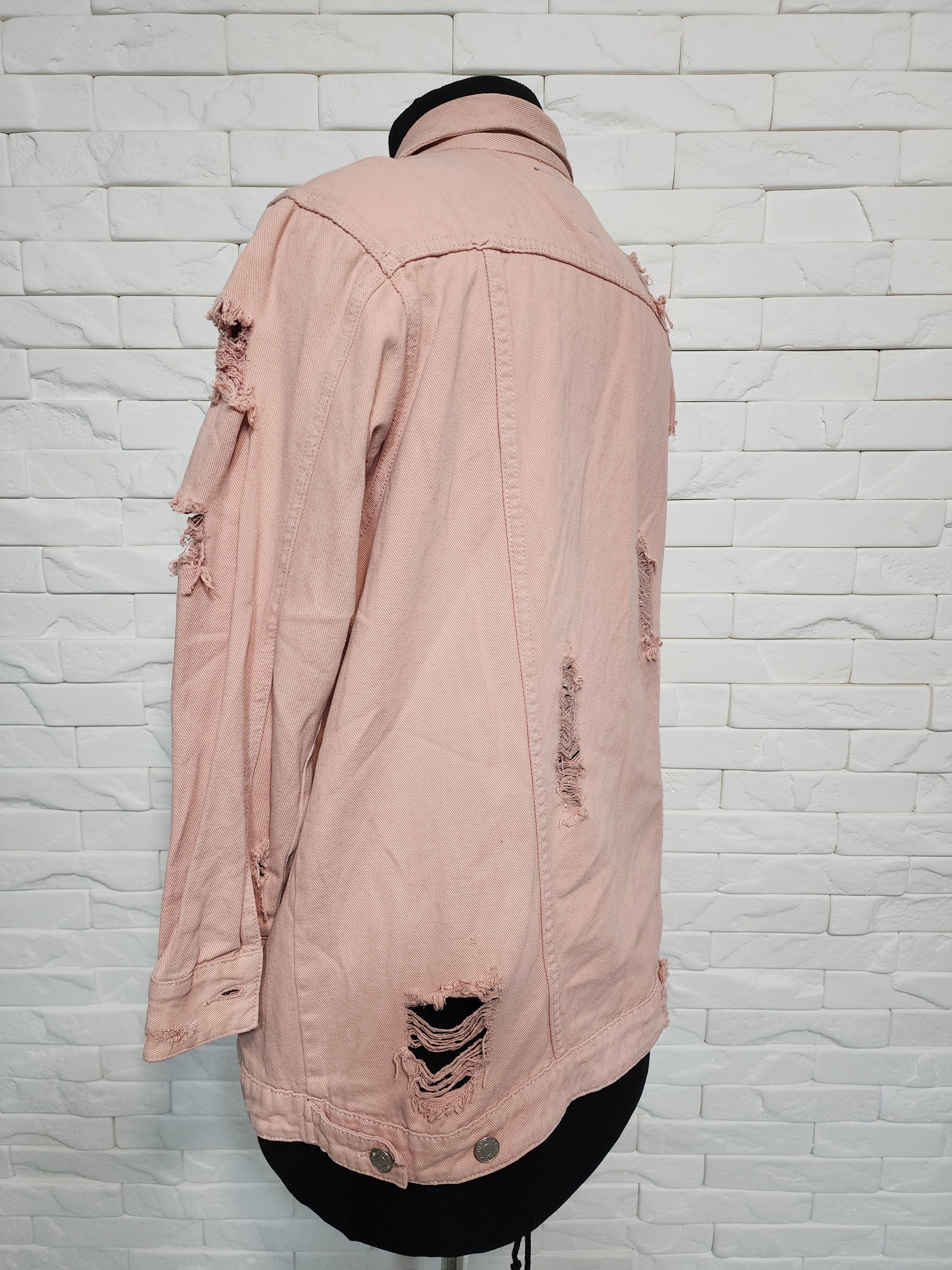 Denim & Co. Pink women's cotton jacket with a decorative design. Size XXL / US 16-18 / IT 52-54 - 6 Thumbnail
