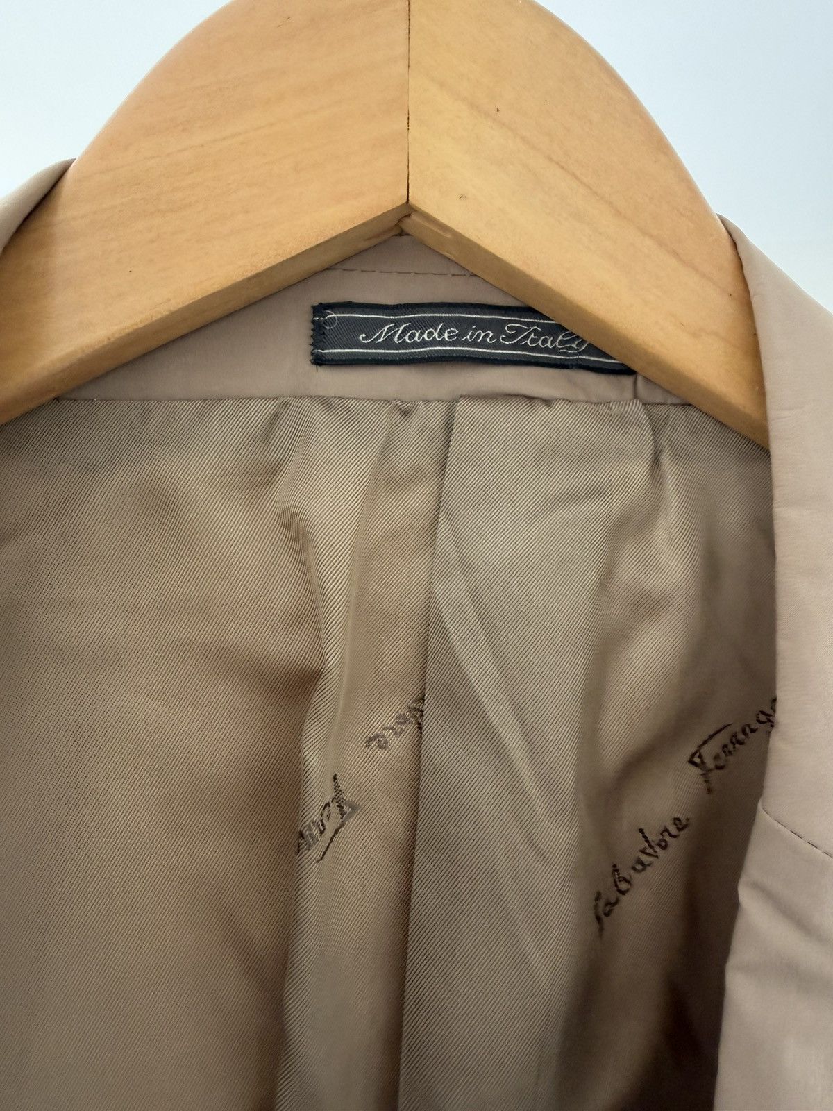 Salvatore Ferragamo Brown Cotton Blazer Size 48R - 3 Thumbnail