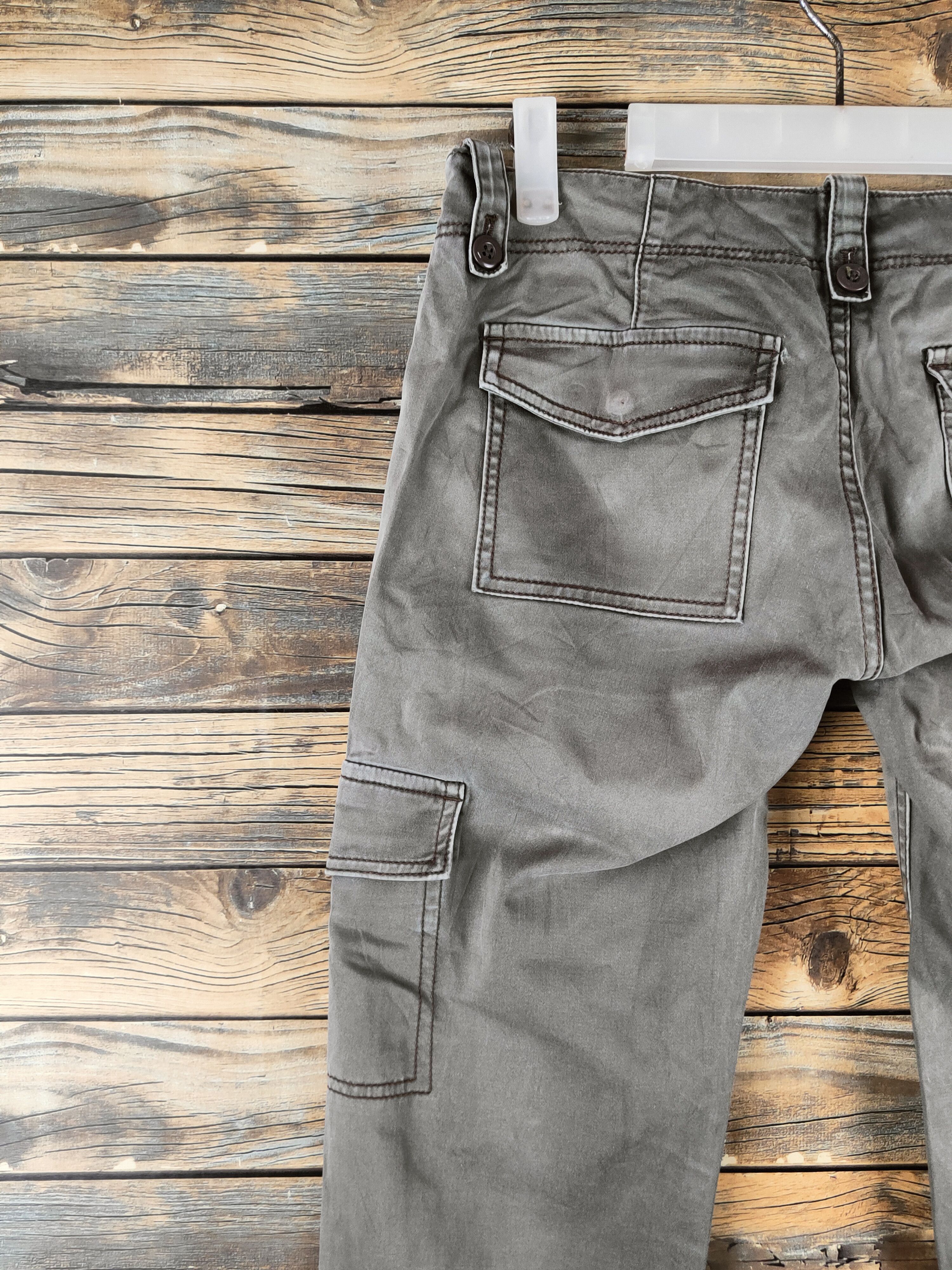 Japanese Brand DL Natural Beauty Brown Multipocket Cargo Pants #46-415 Size 27" / US 4 / IT 40 - 8 Thumbnail