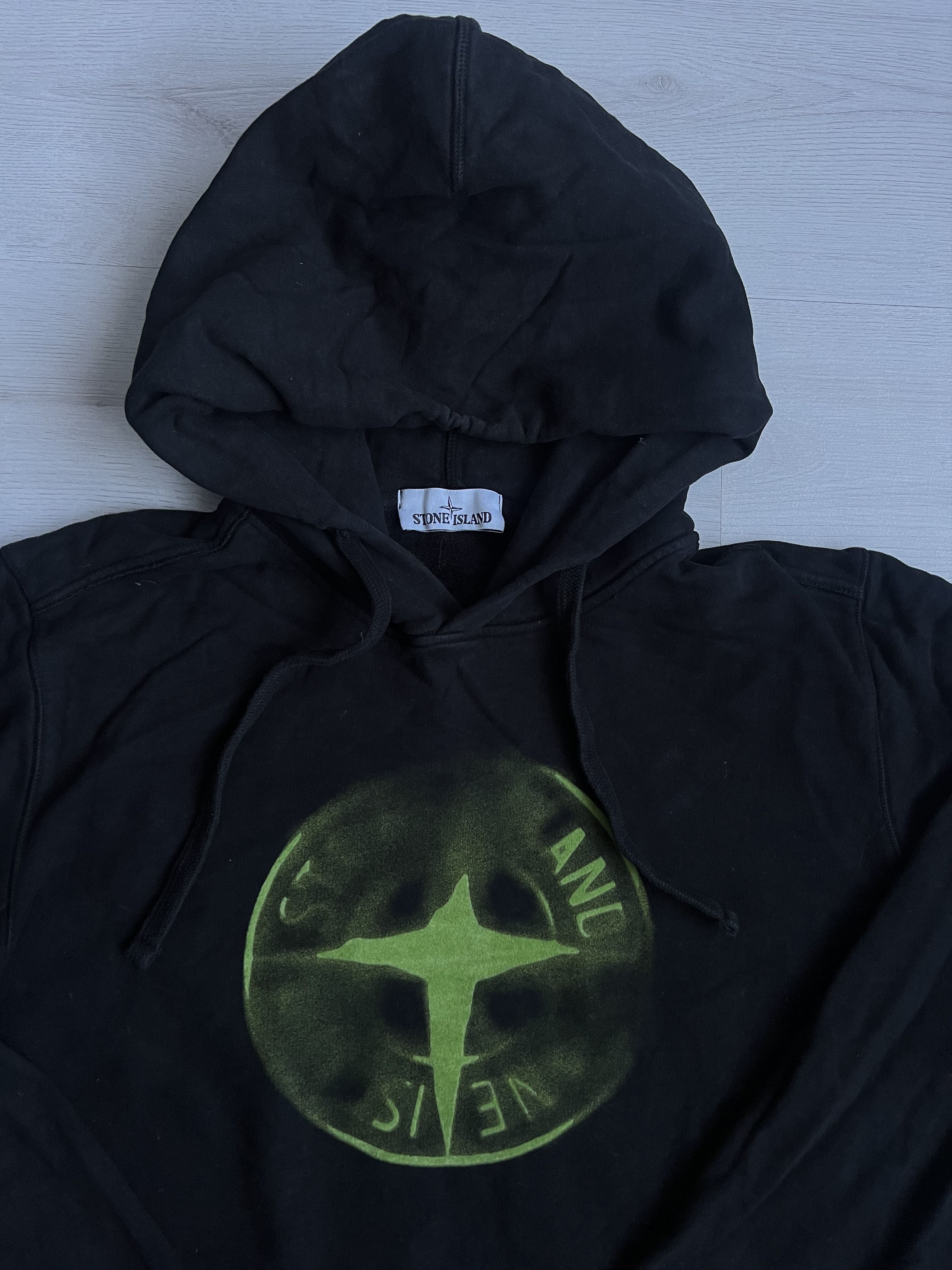 Stone Island STONE ISLAND Faded Compass Hooded Sweatshirt Size US XL / EU 56 / 4 - 2 Thumbnail
