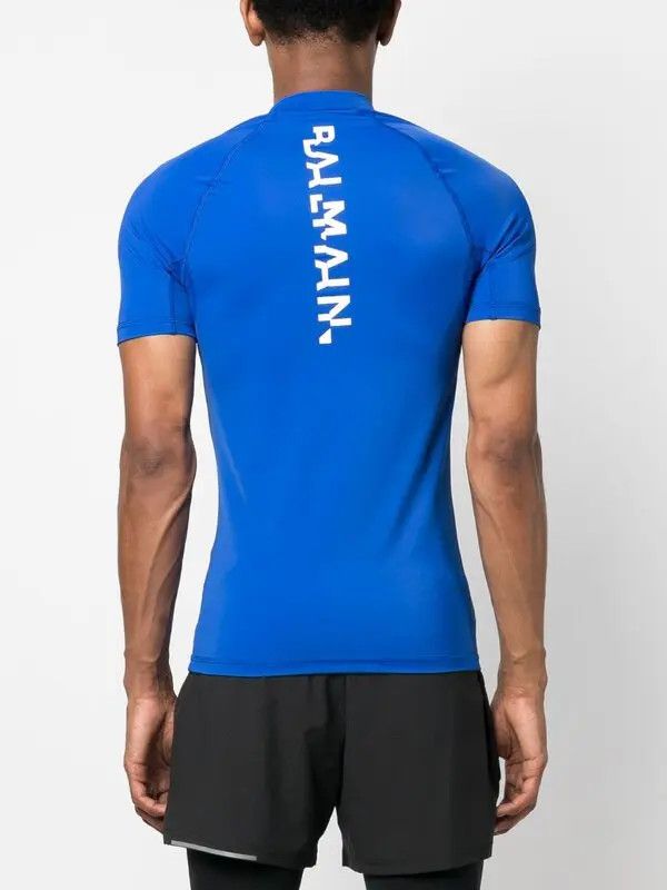 Balmain o1y0426 Crewneck T-Shirt in Bright Blue Size US S / EU 44-46 / 1 - 4 Thumbnail