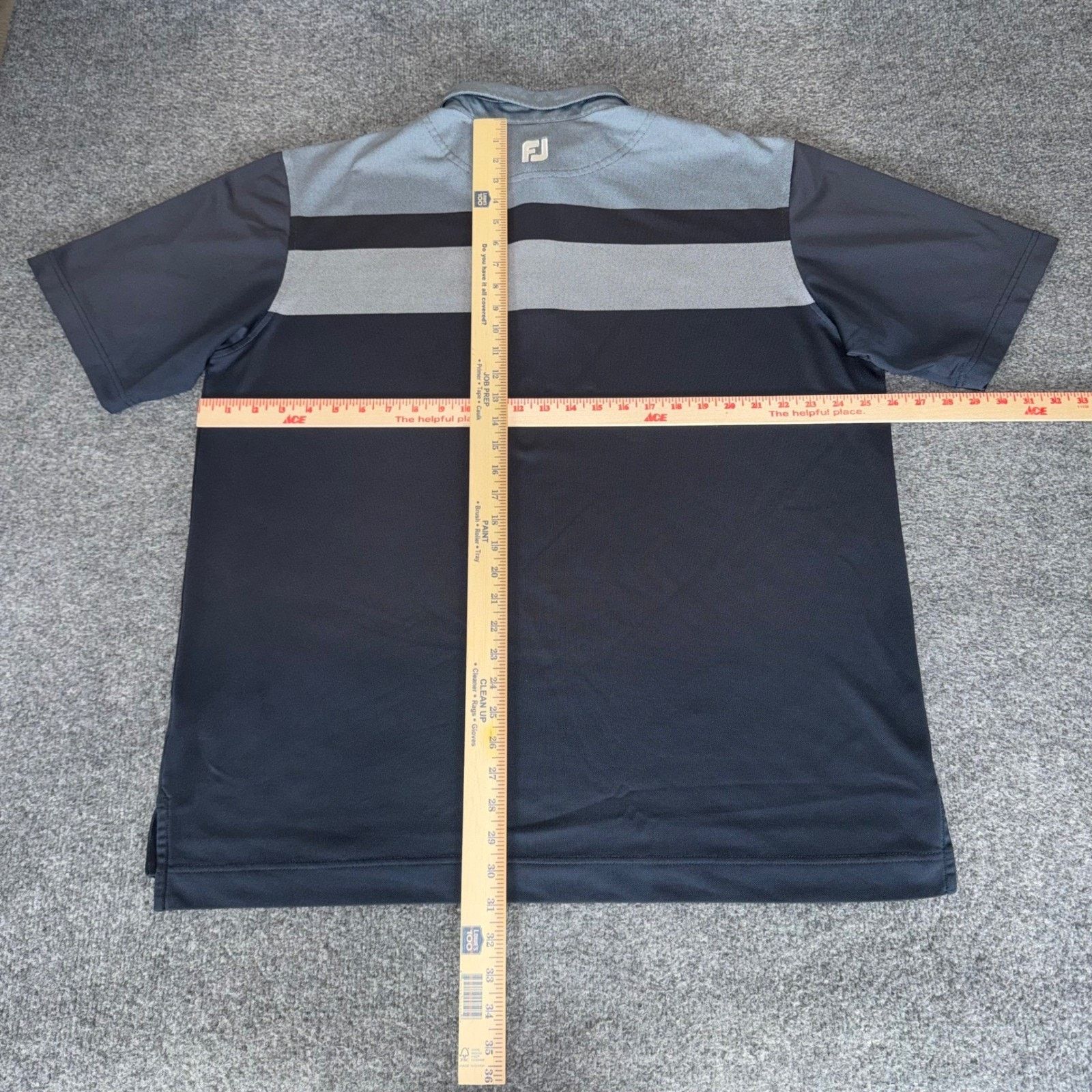 Footjoy FootJoy FJ Golf Polo Shirt Mens XL Grey Striped Short Sleeve Size US XL / EU 56 / 4 - 5 Thumbnail