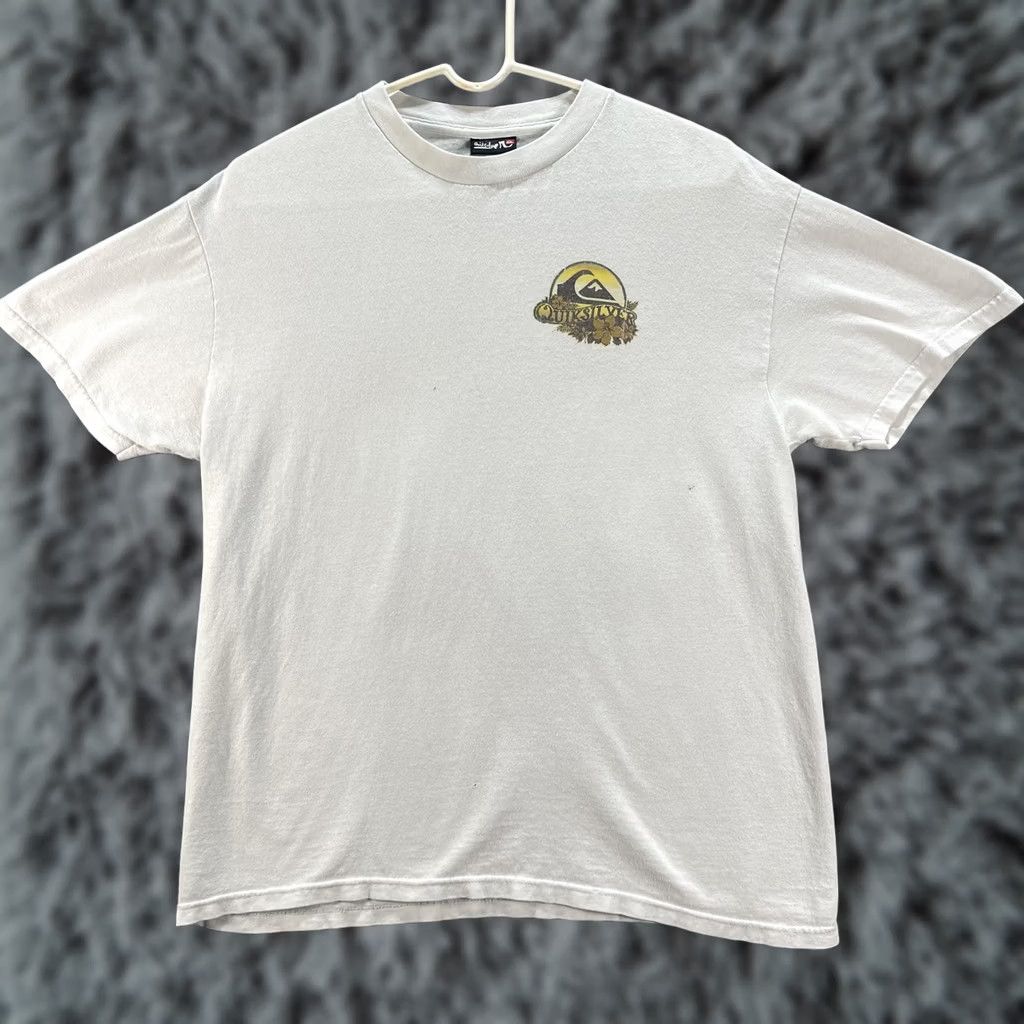 Quiksilver Quiksilver Surf Shirt Mens Large White Vintage Graphic Floral Short Sleeve Skate Size US L / EU 52-54 / 3 - 1 Thumbnail