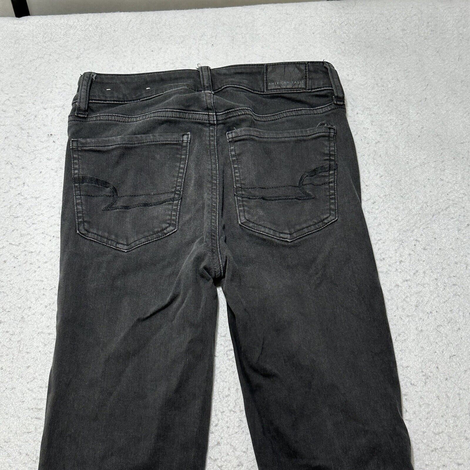 American Eagle Outfitters American Eagle 0 Regular Next Level Skinny Jeans Gray Ripped Size 25" / US 0 / IT 36 - 7 Thumbnail