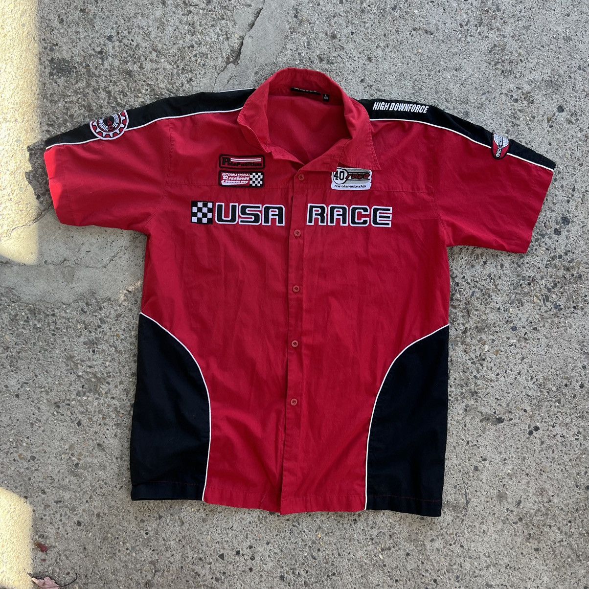 Japanese Brand × Vintage VINTAGE WORK RACING SHIRT ZIPPER🔥 Size US M / EU 48-50 / 2 - 1 Thumbnail