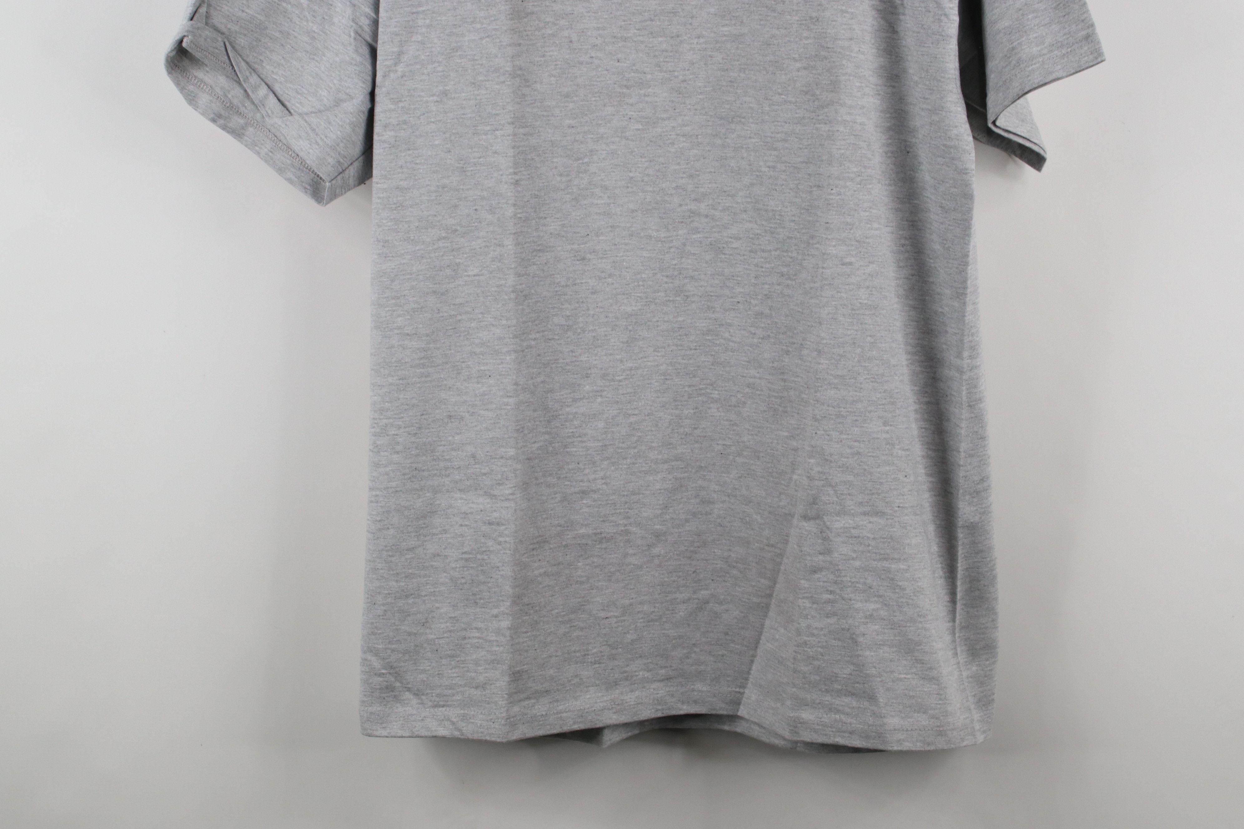 Vintage Vintage 90s Streetwear Blank Heavyweight Cotton T-Shirt Gray Size US L / EU 52-54 / 3 - 3 Thumbnail