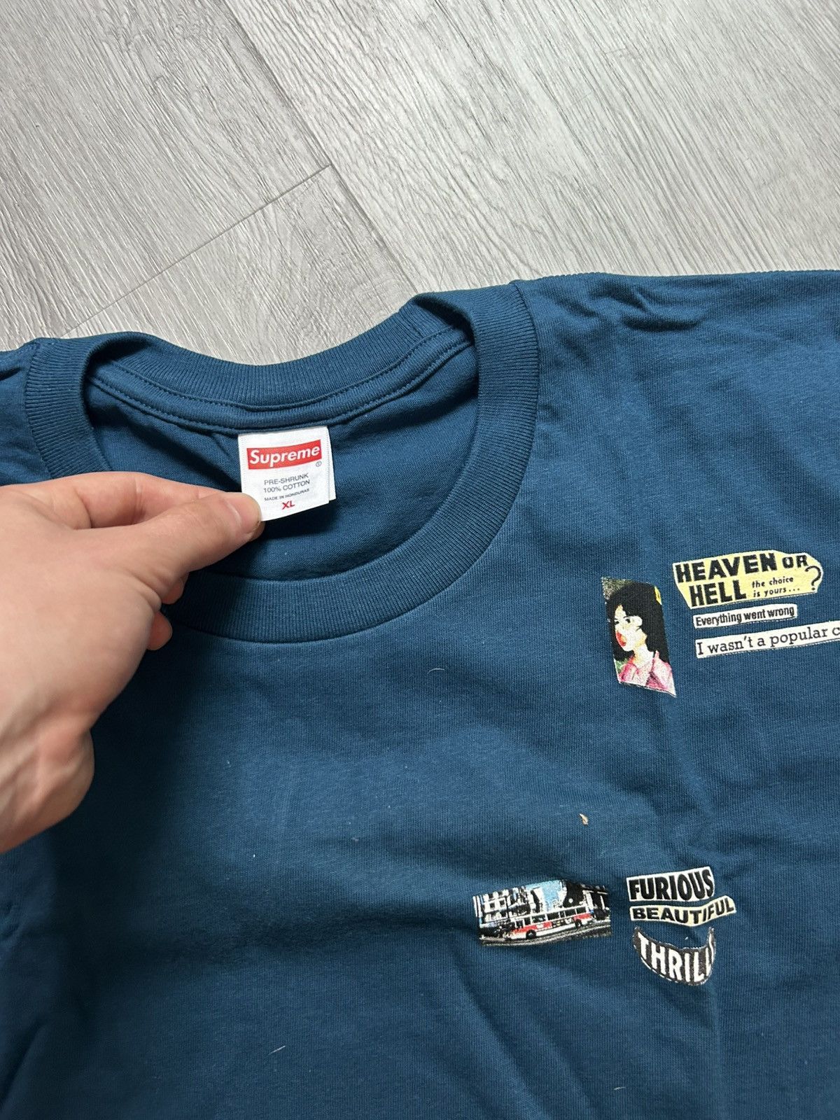Supreme Supreme Upset Tee Indigo Size US XL / EU 56 / 4 - 2 Thumbnail