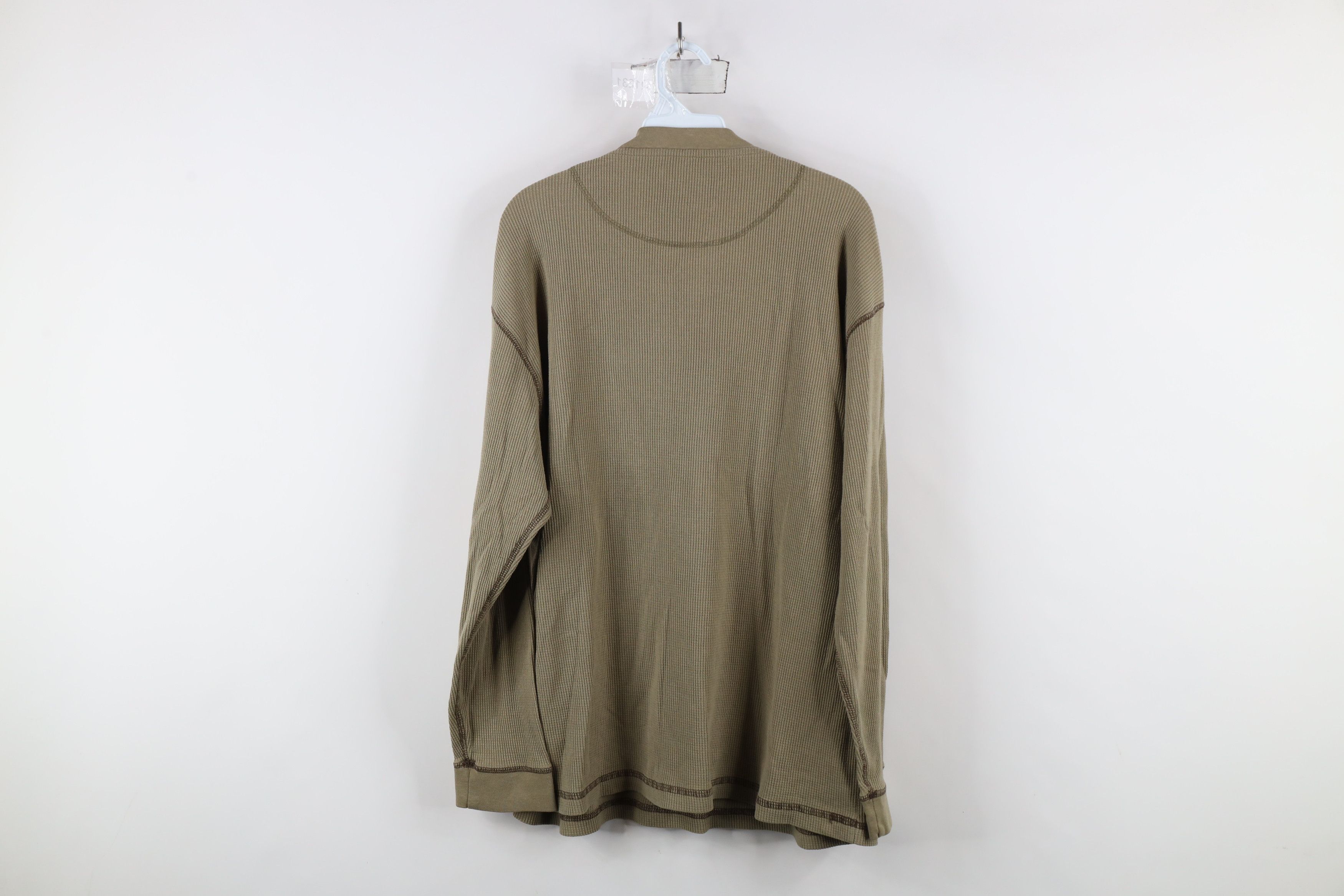 Vintage Vintage Y2K Streetwear Thermal Waffle Knit Henley T-Shirt Size US XL / EU 56 / 4 - 7 Thumbnail