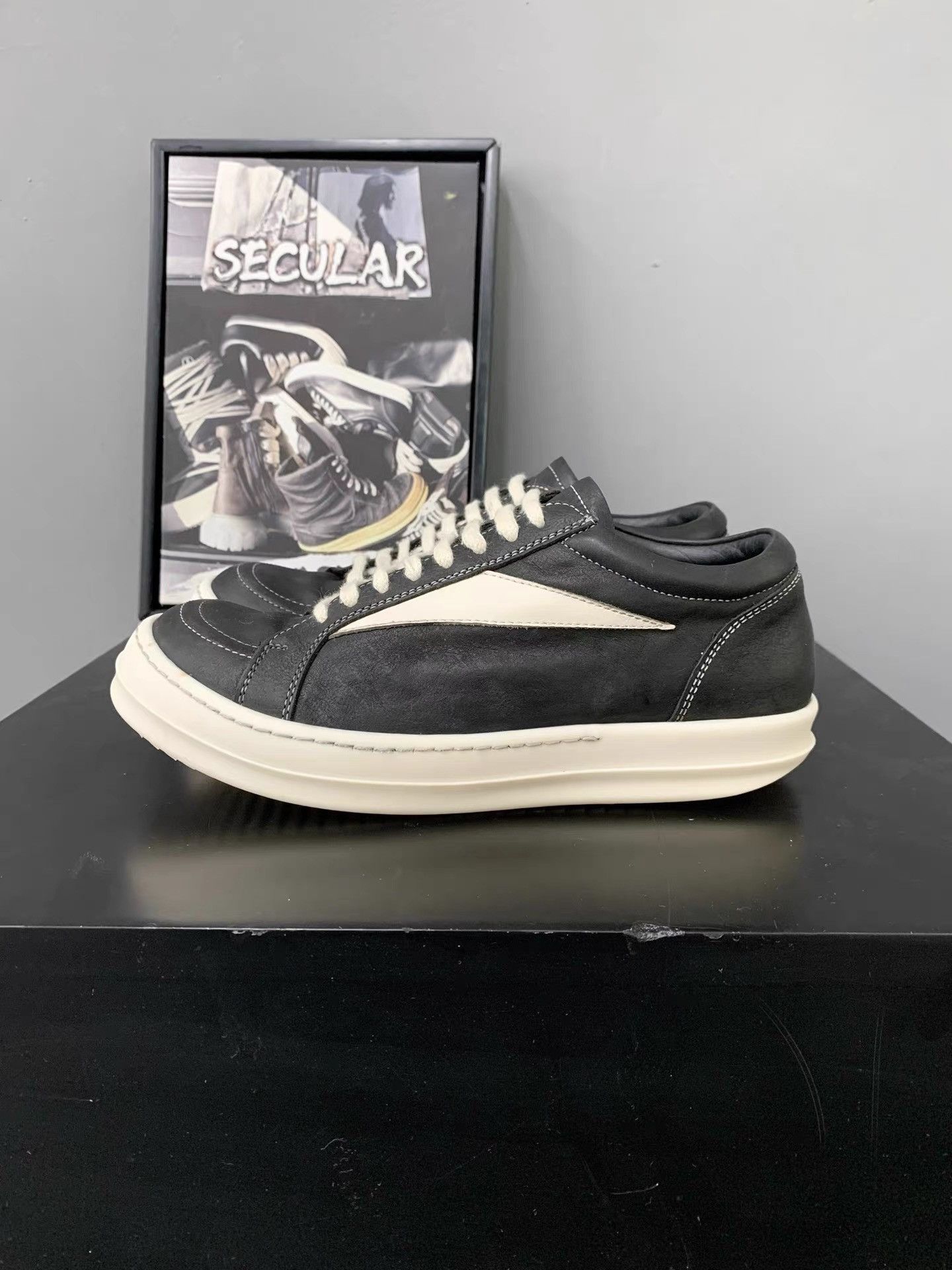 Rick Owens Rick Owens 24SS Main Line Calf Leather Vintage Vans K34 Size US 7 / IT 37 - 3 Thumbnail