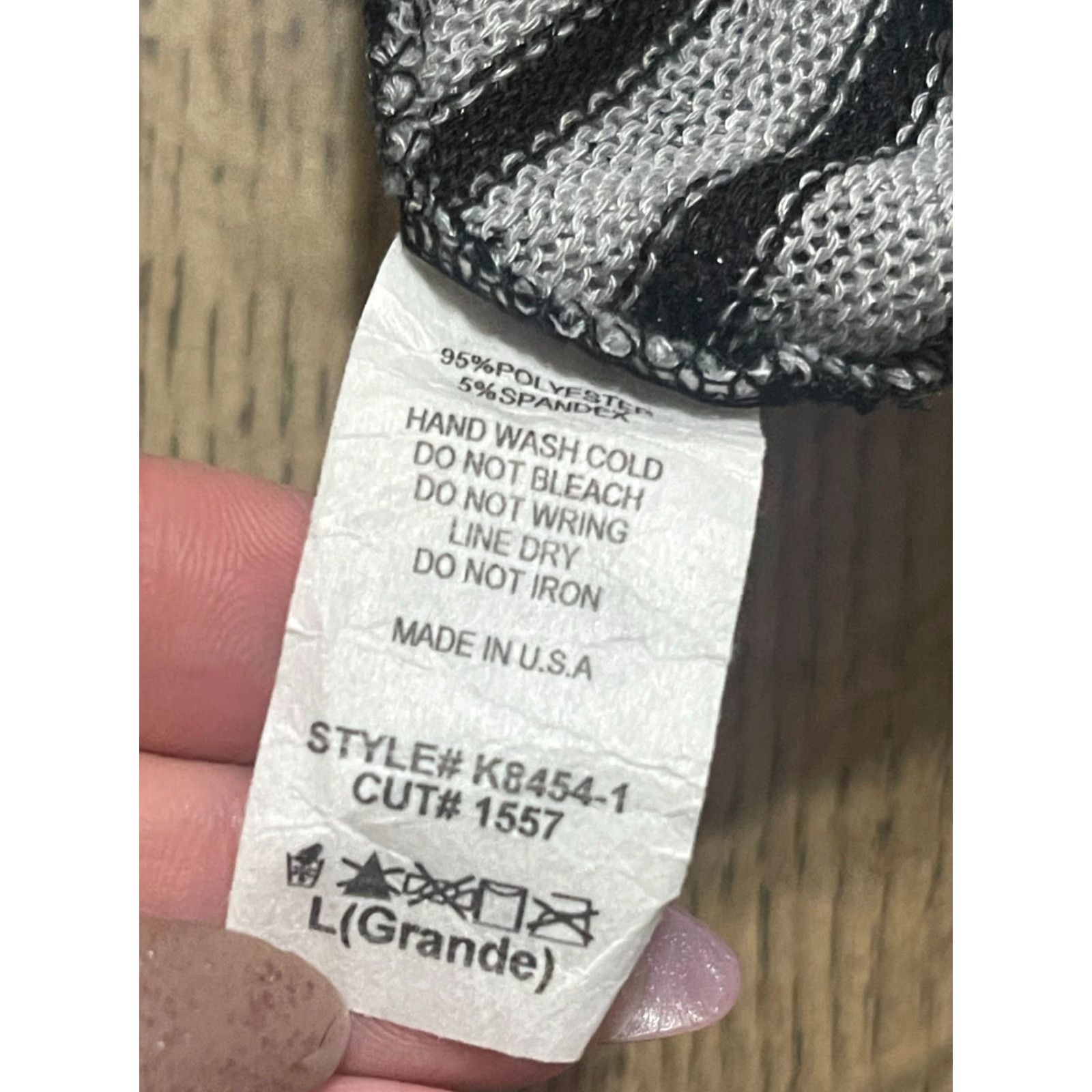 Vintage **Women's Size Large Black Gray Ginger G Striped Hoodie** User: Women's Size Large Black Gray Ginger G Striped Hoodie Size L / US 10 / IT 46 - 4 Thumbnail