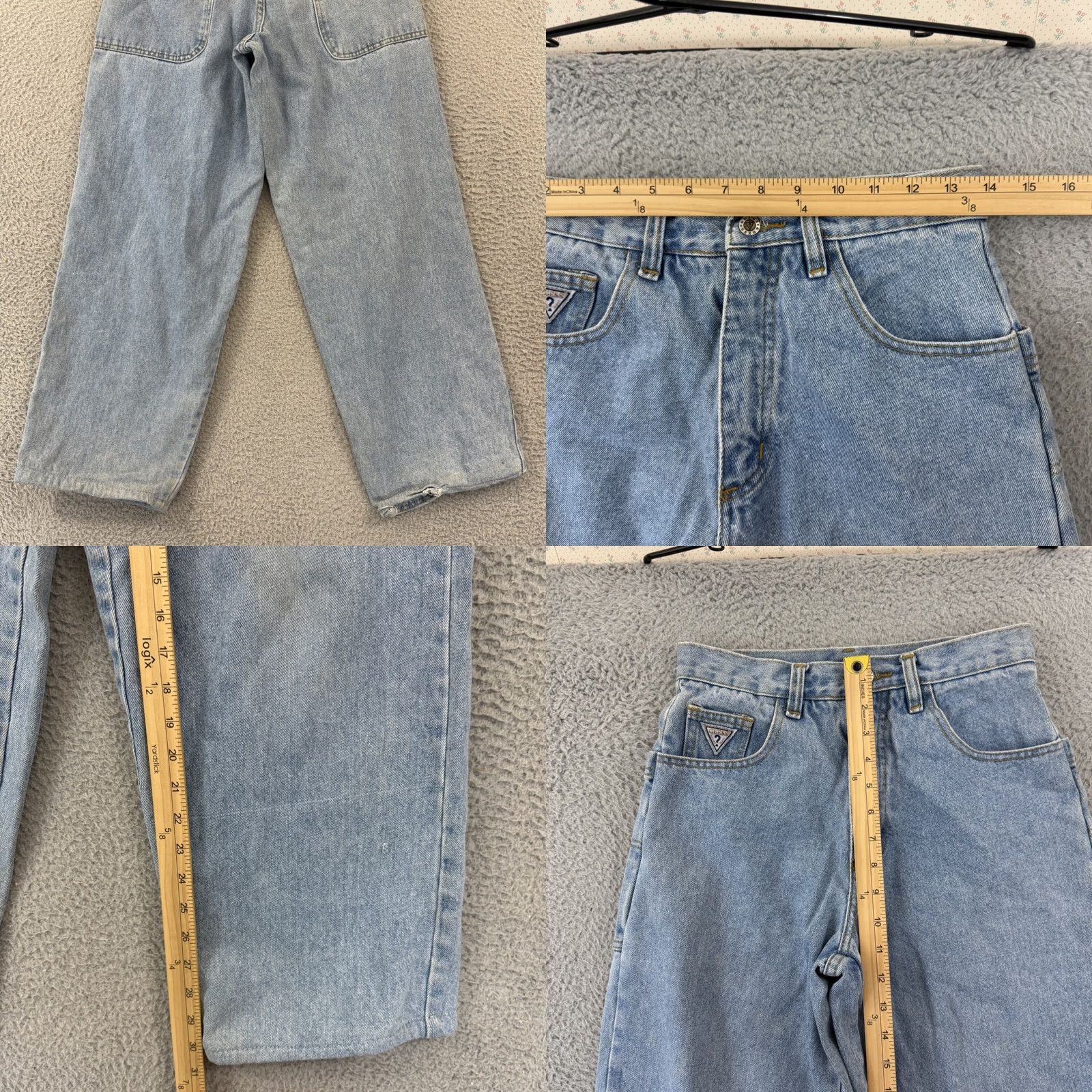 Guess VINTAGE Guess Jeans Womens Jeans 90s Baggy Wide-Leg Denim Blue 28x30 18 Plus Womens Size 40" / US 18 - 8 Thumbnail