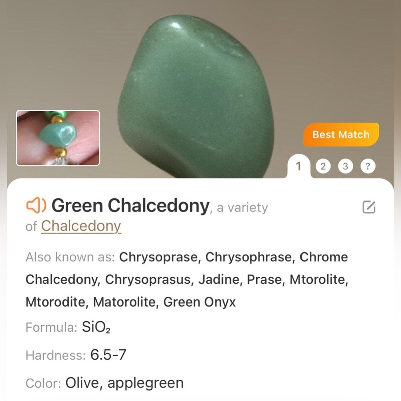 Handmade Handcrafted repurpose elegant green stone Pearl necklace Size ONE SIZE - 10 Thumbnail