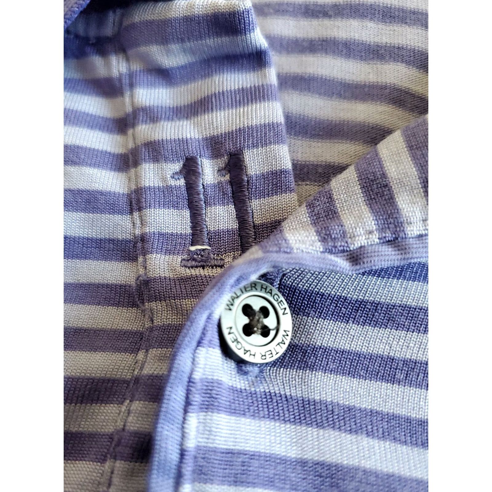 Vintage Walter Hagen Striped Polo Golf Shirt Mens XL Short Sleeve Purple Size US XL / EU 56 / 4 - 6 Thumbnail