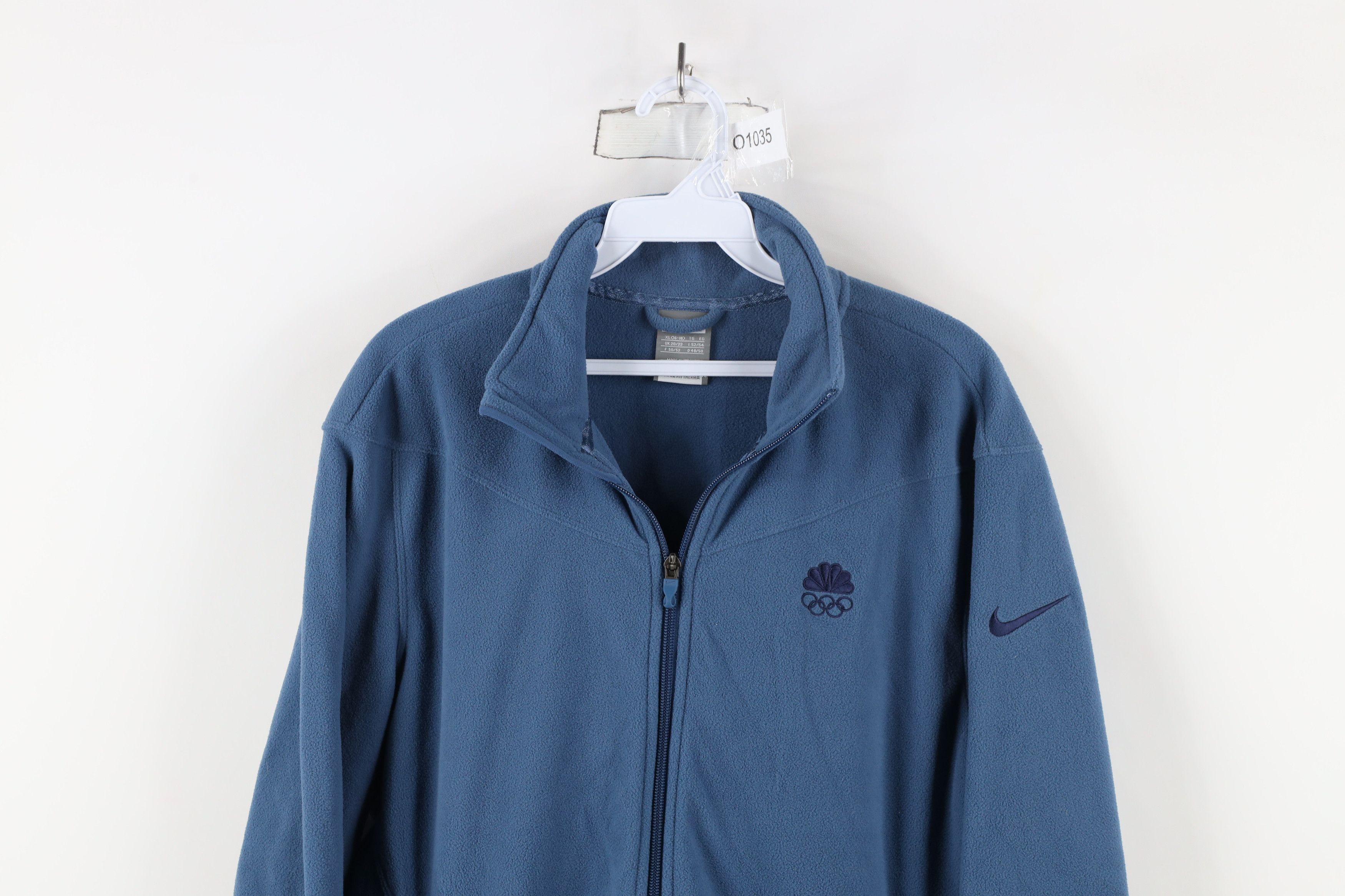 Nike × Vintage Vintage Nike NBC Olympics Mini Swoosh Fleece Full Zip Jacket Size XL / US 12-14 / IT 48-50 - 2 Thumbnail
