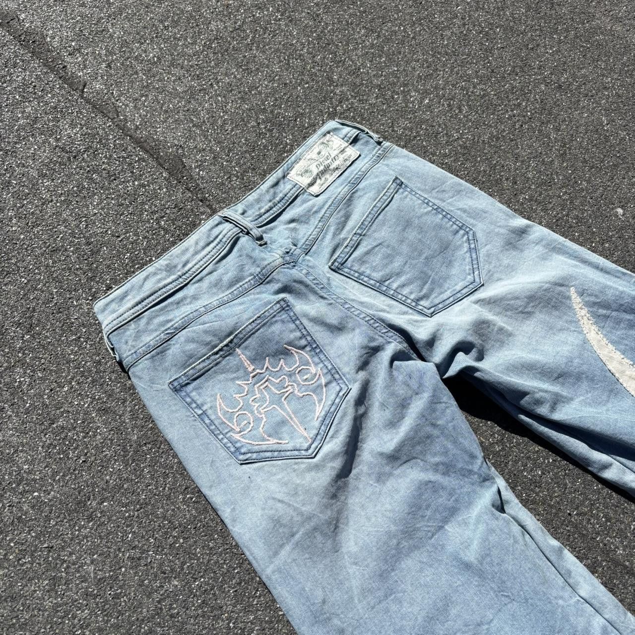 Affliction × Japanese Brand × Vintage jnco affliction style tribal embroidered jeans Size US 31 - 7 Thumbnail