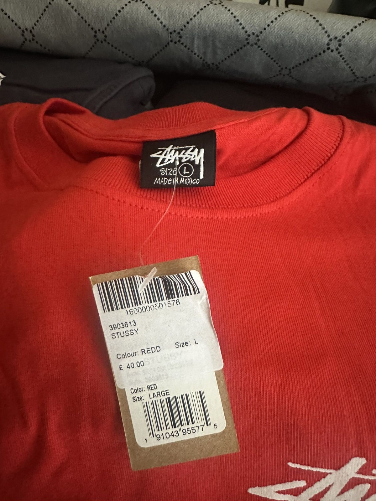 Stussy Stussy World Tour T shirt bright red Size US L / EU 52-54 / 3 - 4 Thumbnail