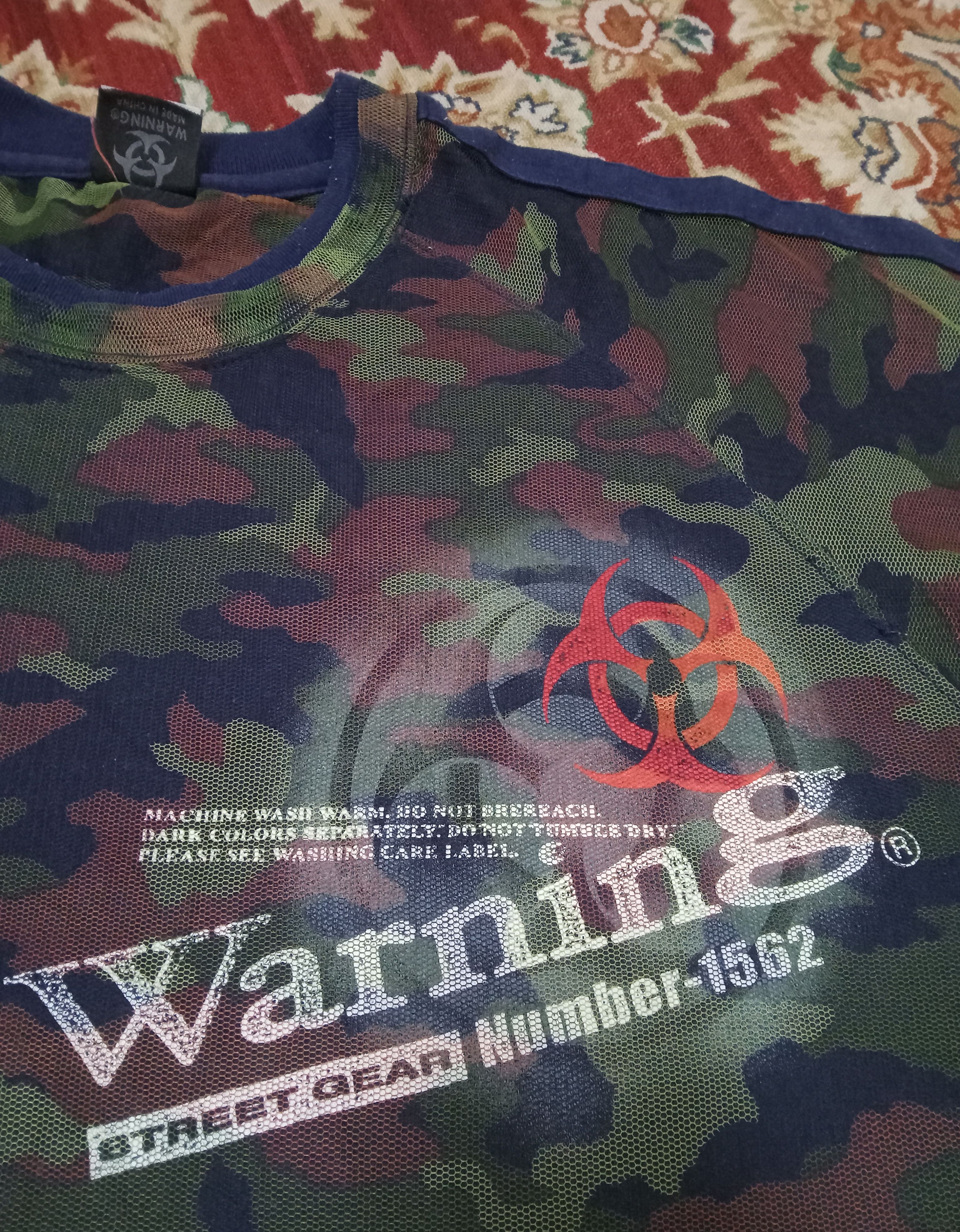 Other Warning Street Gear , Double Layer Long Sleeve Rare T Shirt Size US L / EU 52-54 / 3 - 7 Thumbnail